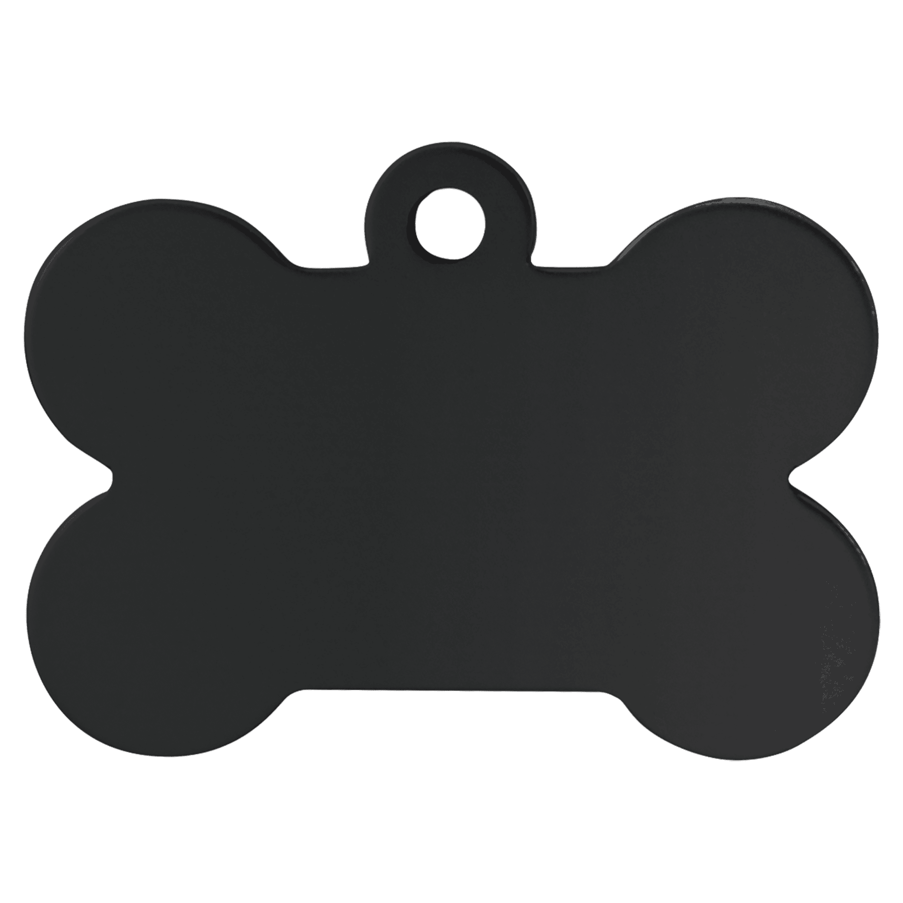 1.5" x 1" Black Anodized Aluminum Bone Pet Tag
