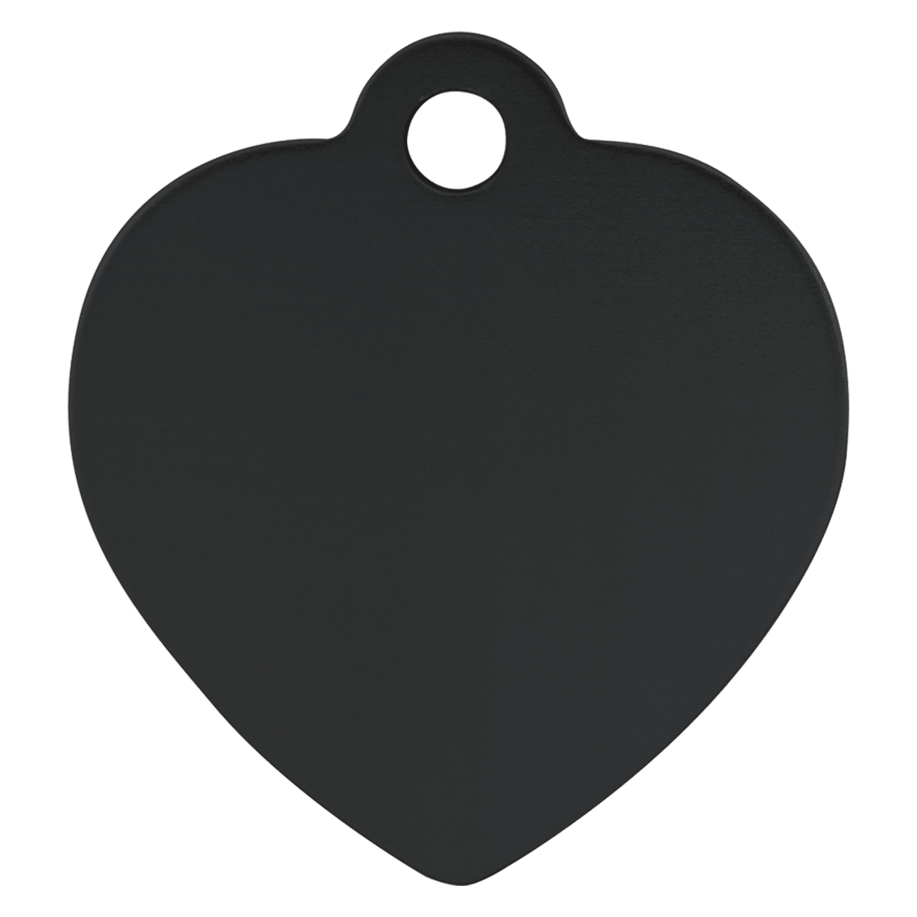 1" x 1" Black Anodized Aluminum Heart Pet Tag