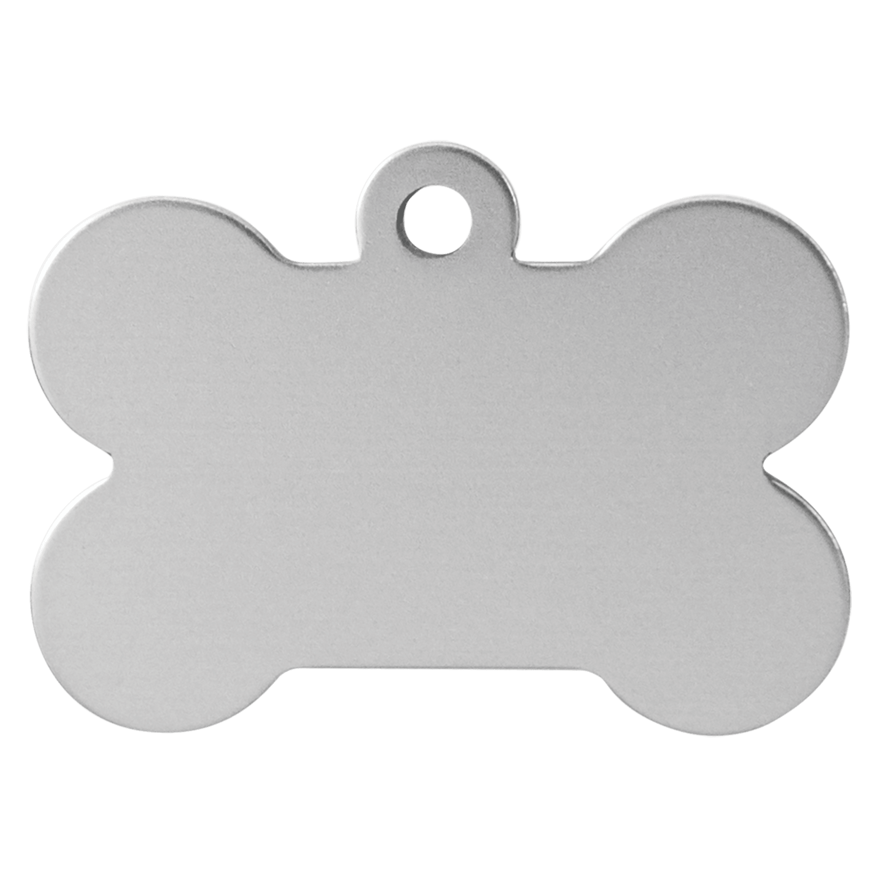 1.25" x.75" Silver Anodized Aluminum Bone Pet Tag
