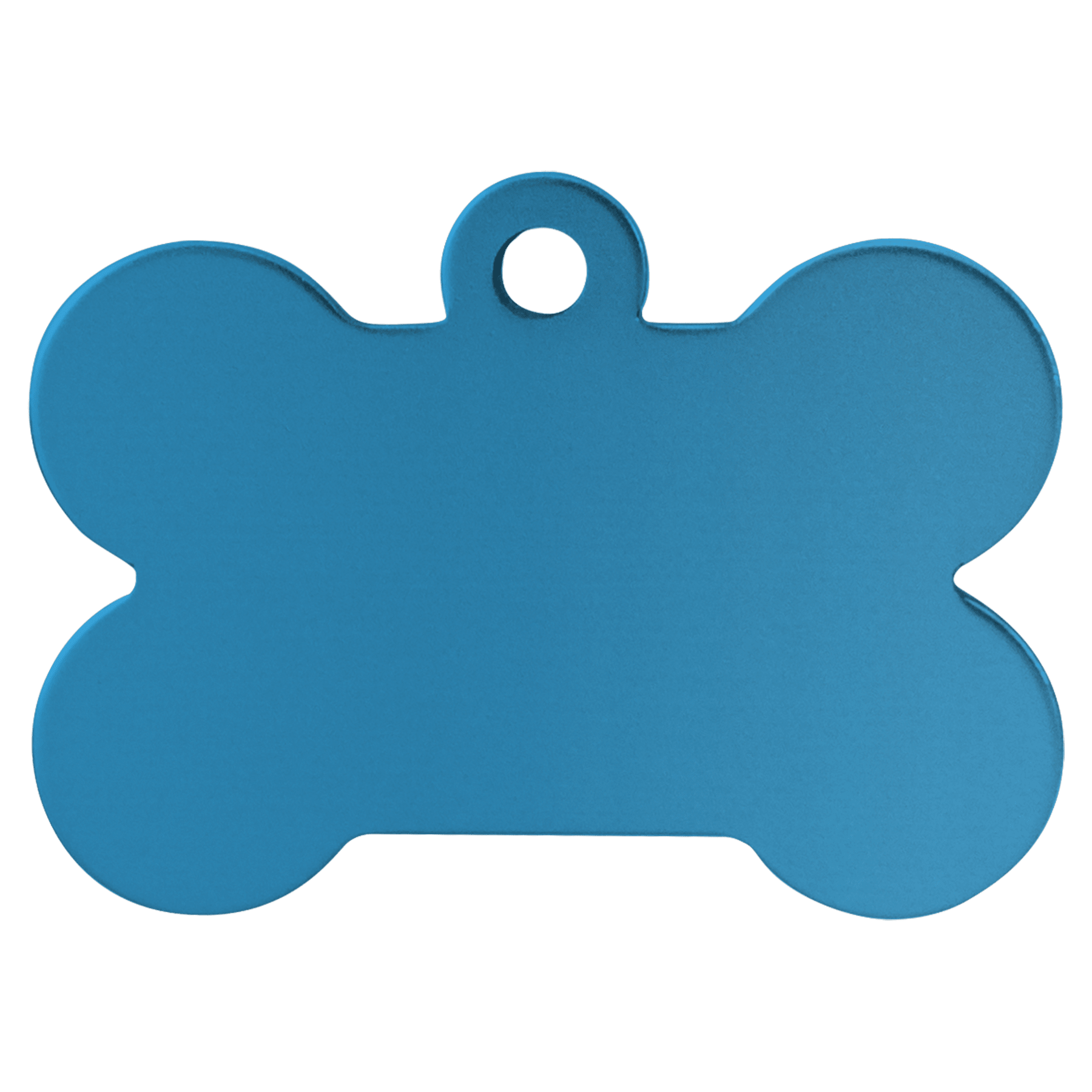 1.5" x 1" Blue Anodized Aluminum Bone Pet Tag
