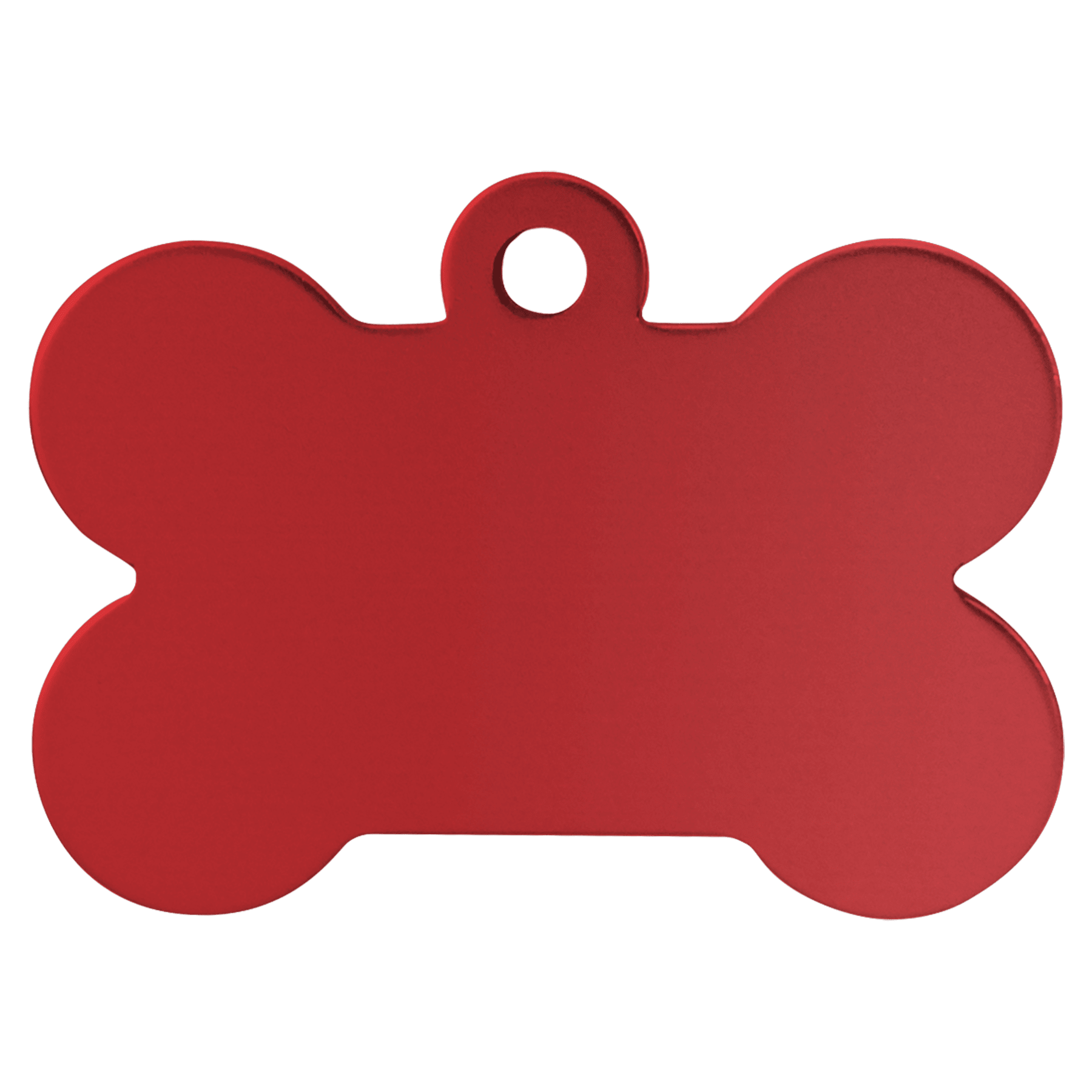 1.5" x 1" Red Anodized Aluminum Bone Pet Tag