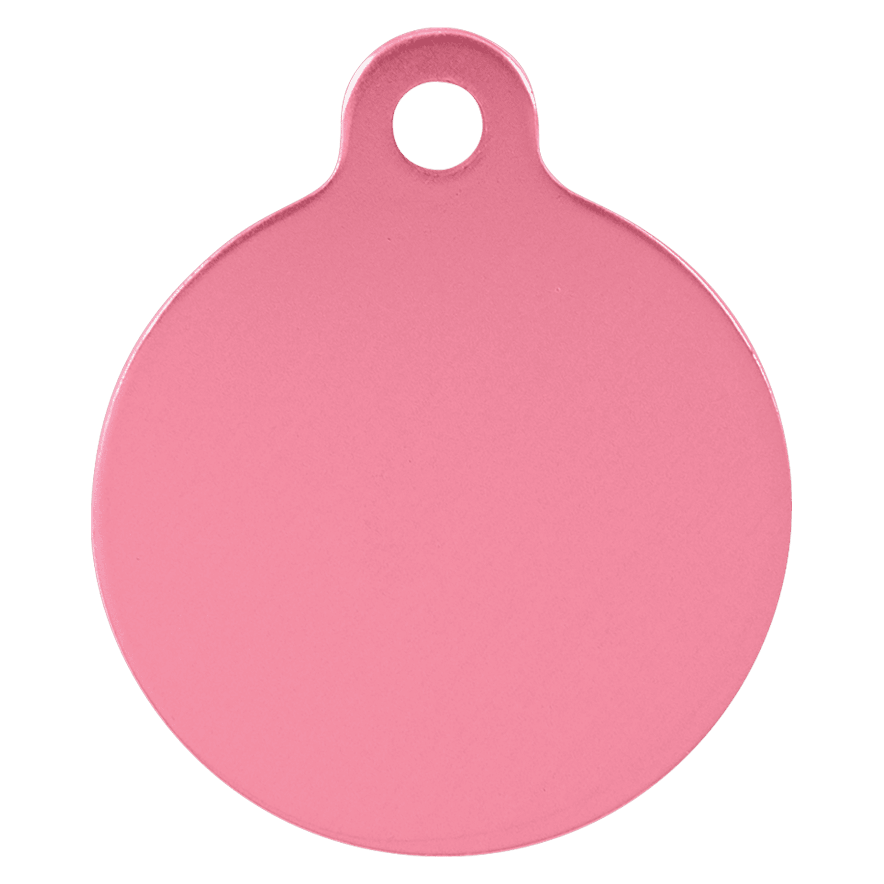 1" Pink Anodized Aluminum Round Pet Tag with Tab