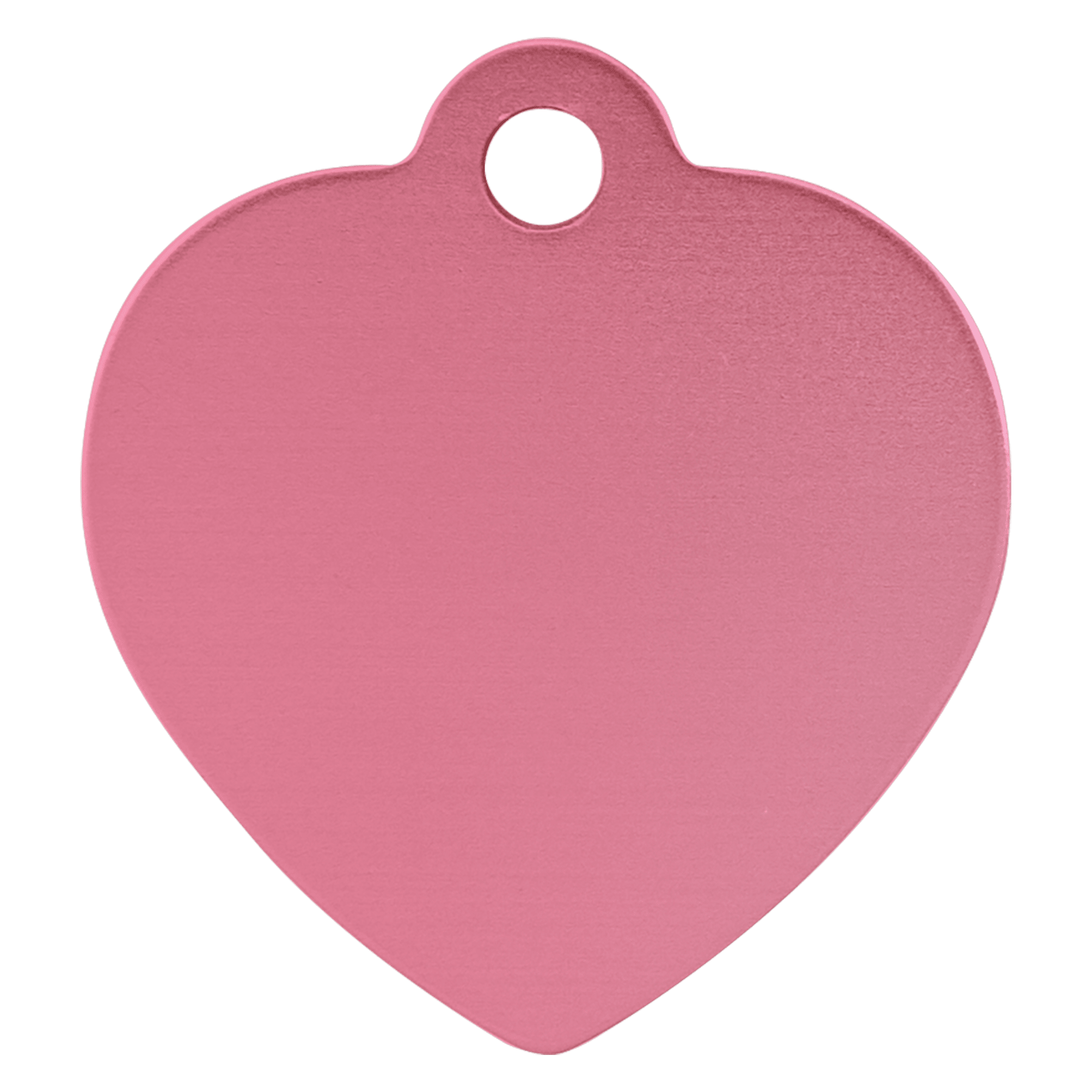1" x 1" Pink Anodized Aluminum Heart Pet Tag