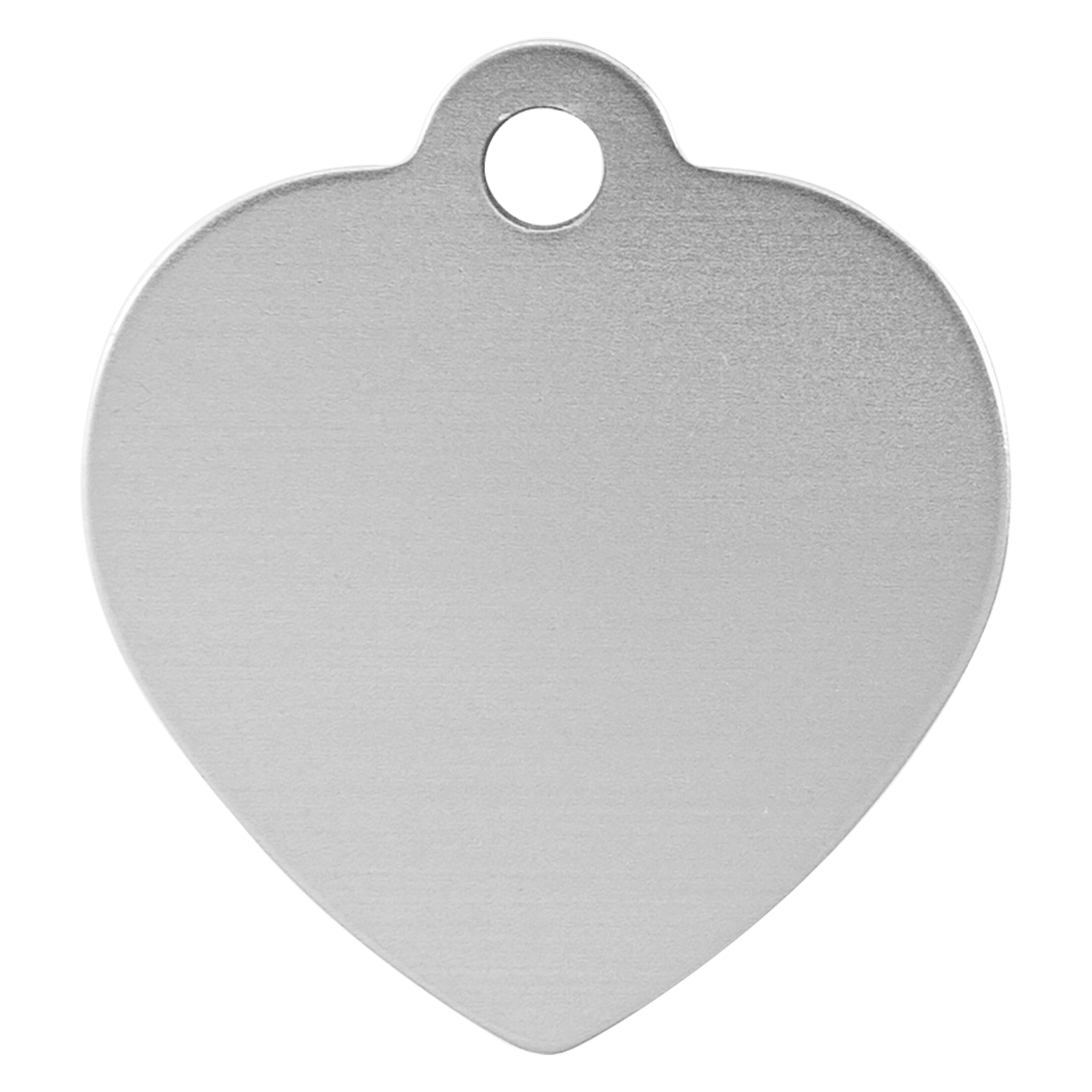1" x 1" Silver Anodized Aluminum Heart Pet Tag