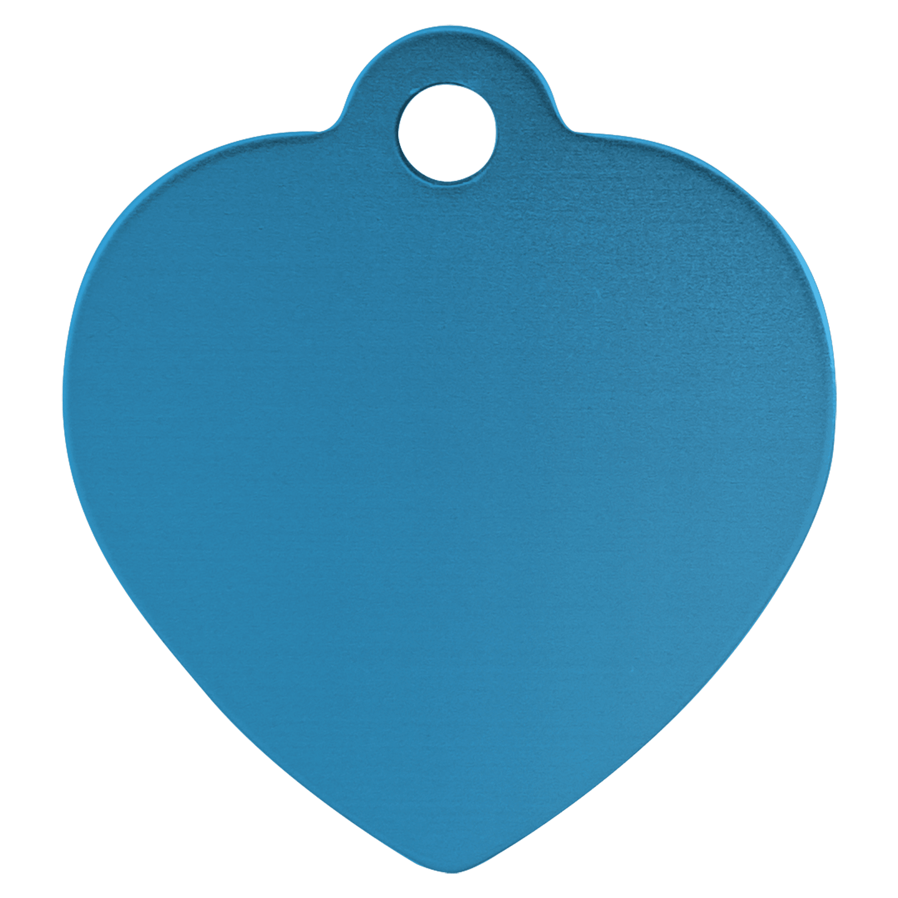 1.25" x 1.25" Blue Anodized Aluminum Heart Pet Tag
