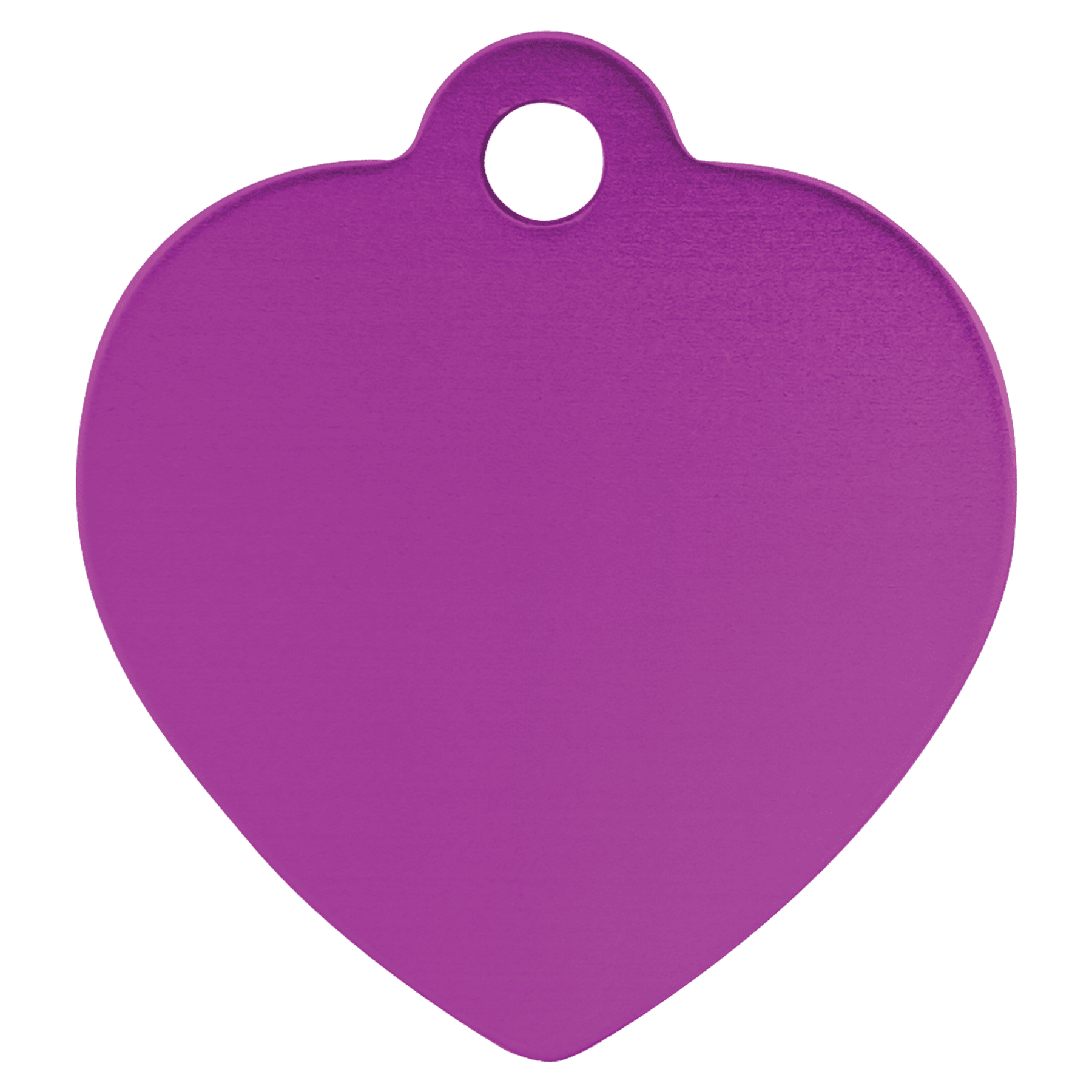 1.25" x 1.25" Purple Anodized Aluminum Heart Pet Tag