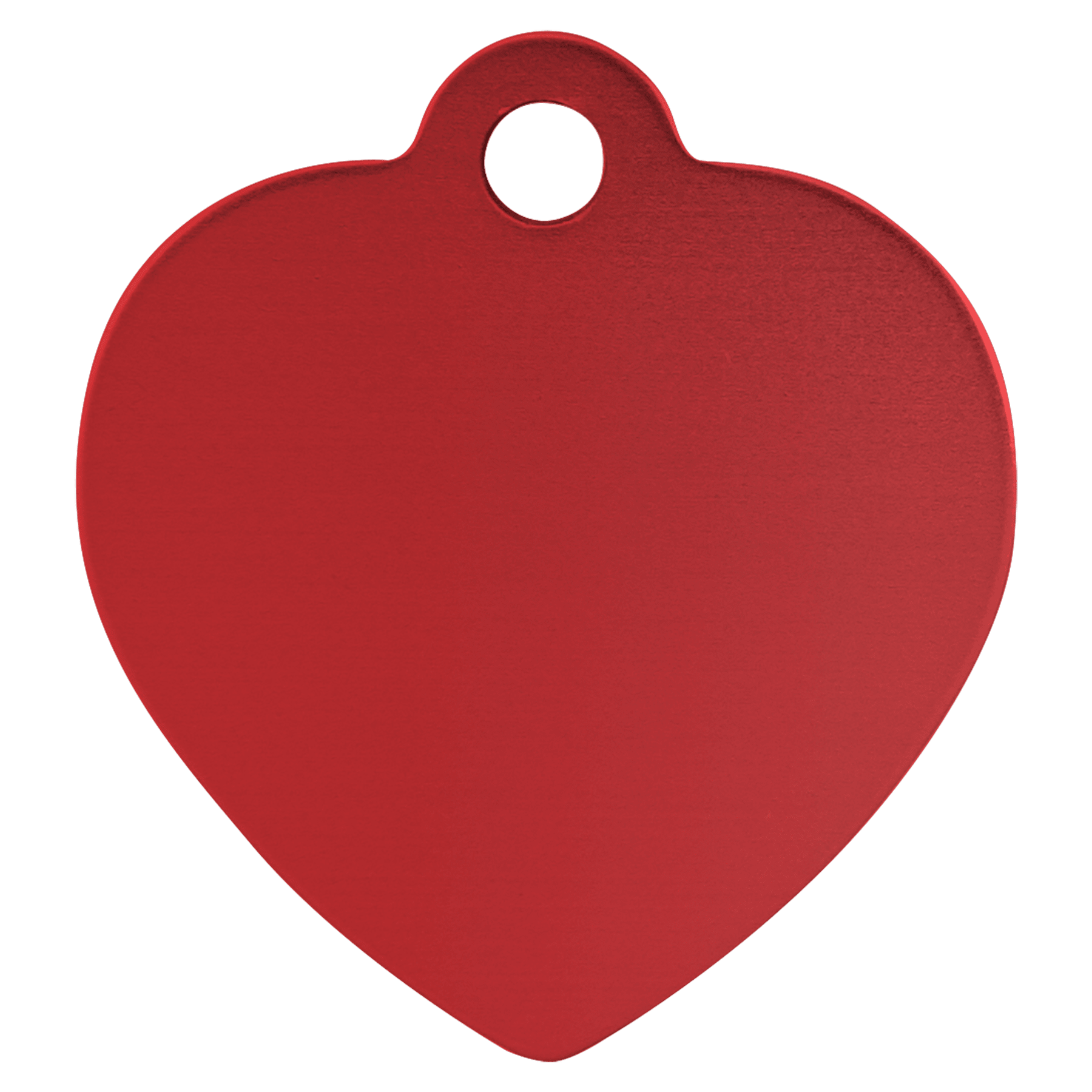 1.25" x 1.25" Red Anodized Aluminum Heart Pet Tag