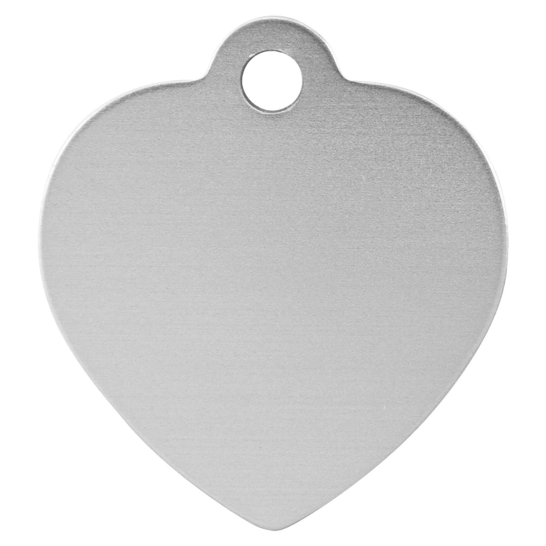 1.25" x 1.25" Silver Anodized Aluminum Heart Pet Tag