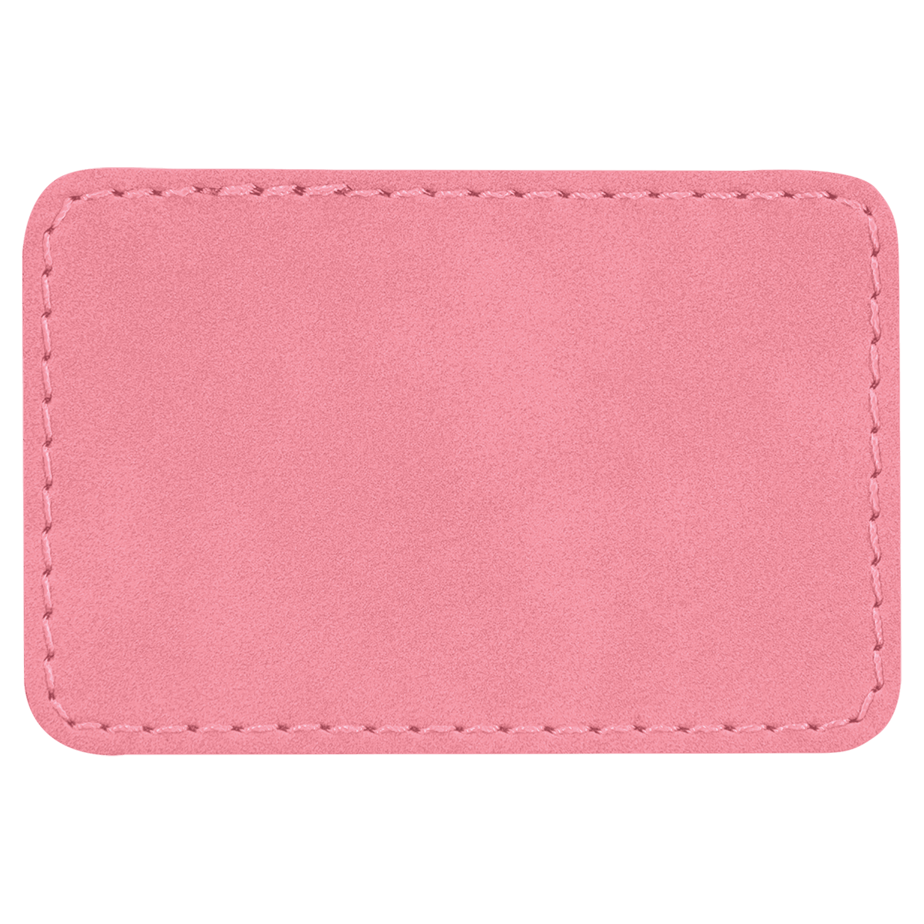 3" x 2" Rectangle Pink Leatherette Patch with Adhesive
