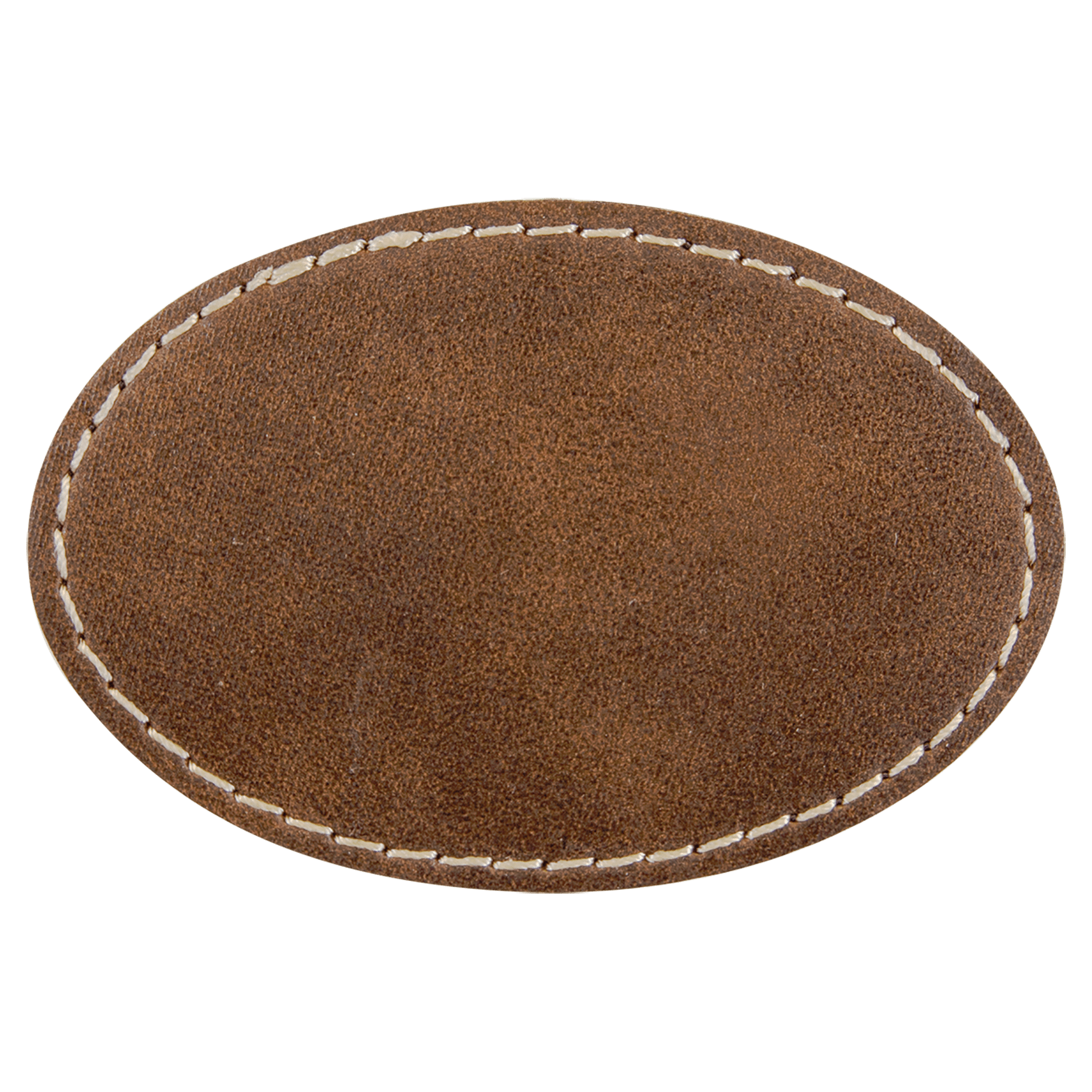 3" x 2" Oval Rustic/Gold Leatherette Patch with Adhesive