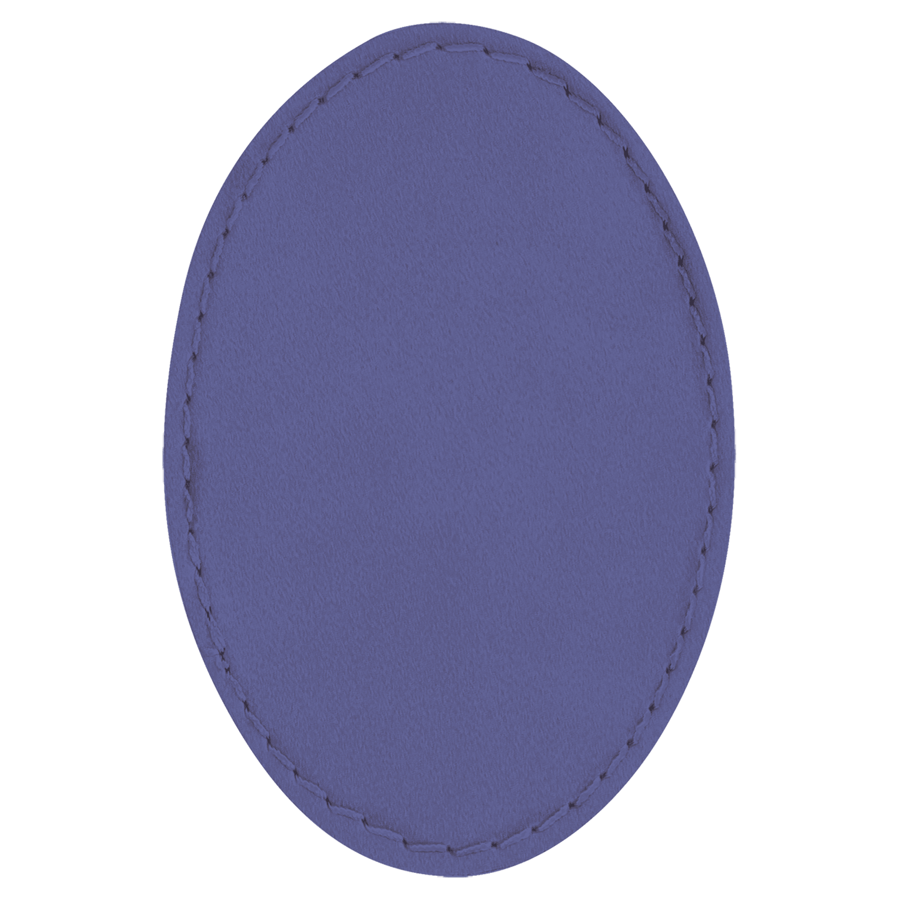 3" x 2" Oval Purple Leatherette Patch with Adhesive