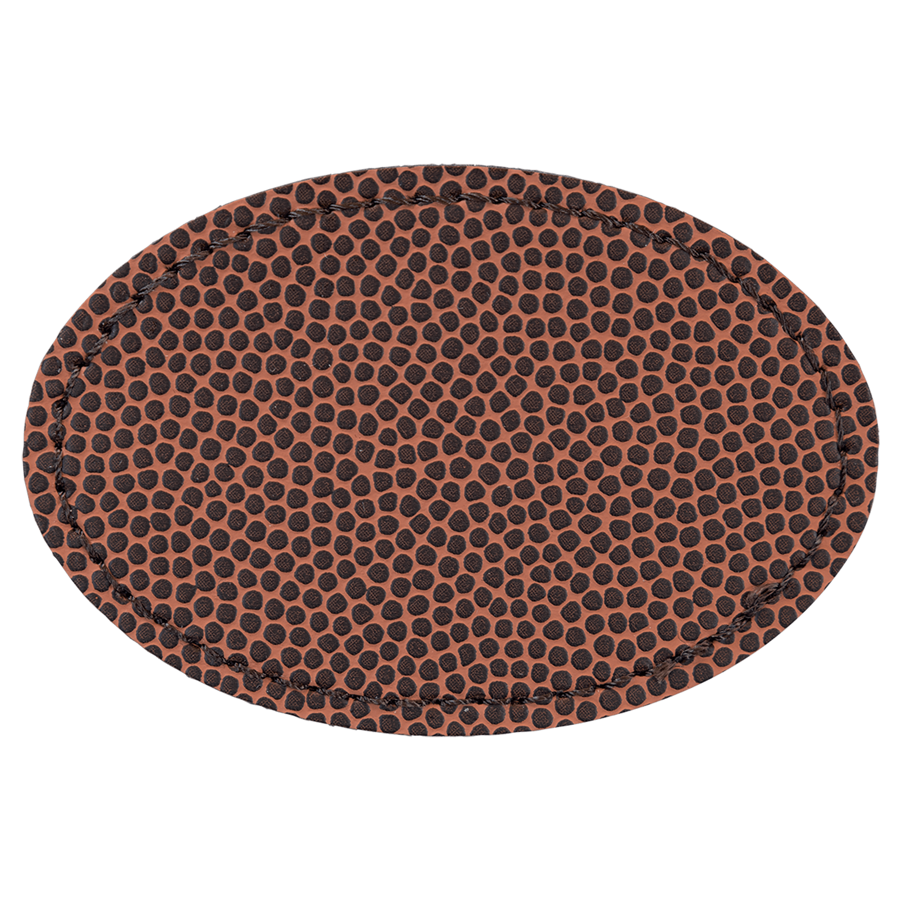 3" x 2" Oval Football Leatherette Patch with Adhesive