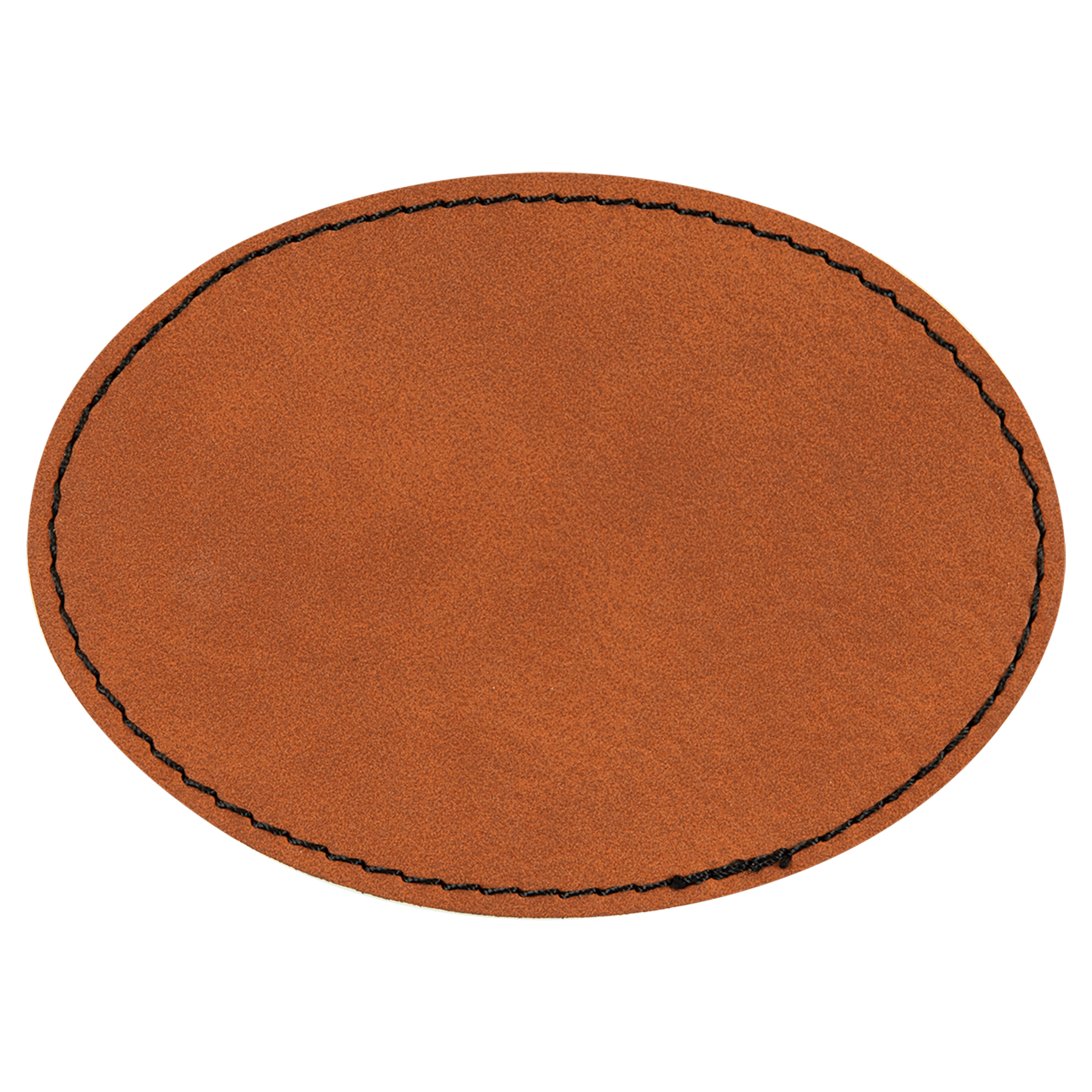 3.5" x 2.5" Oval Rawhide Leatherette Patch with Adhesive