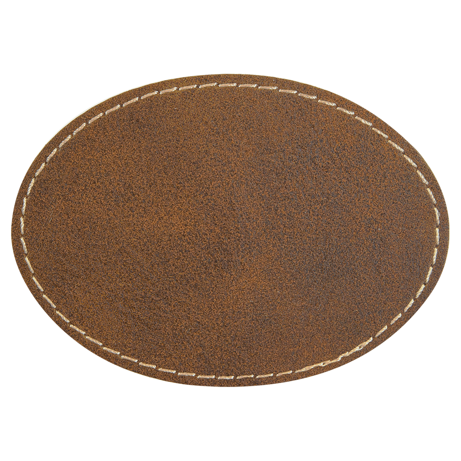 3.5" x 2.5" Oval Rustic/Gold Leatherette Patch with Adhesive