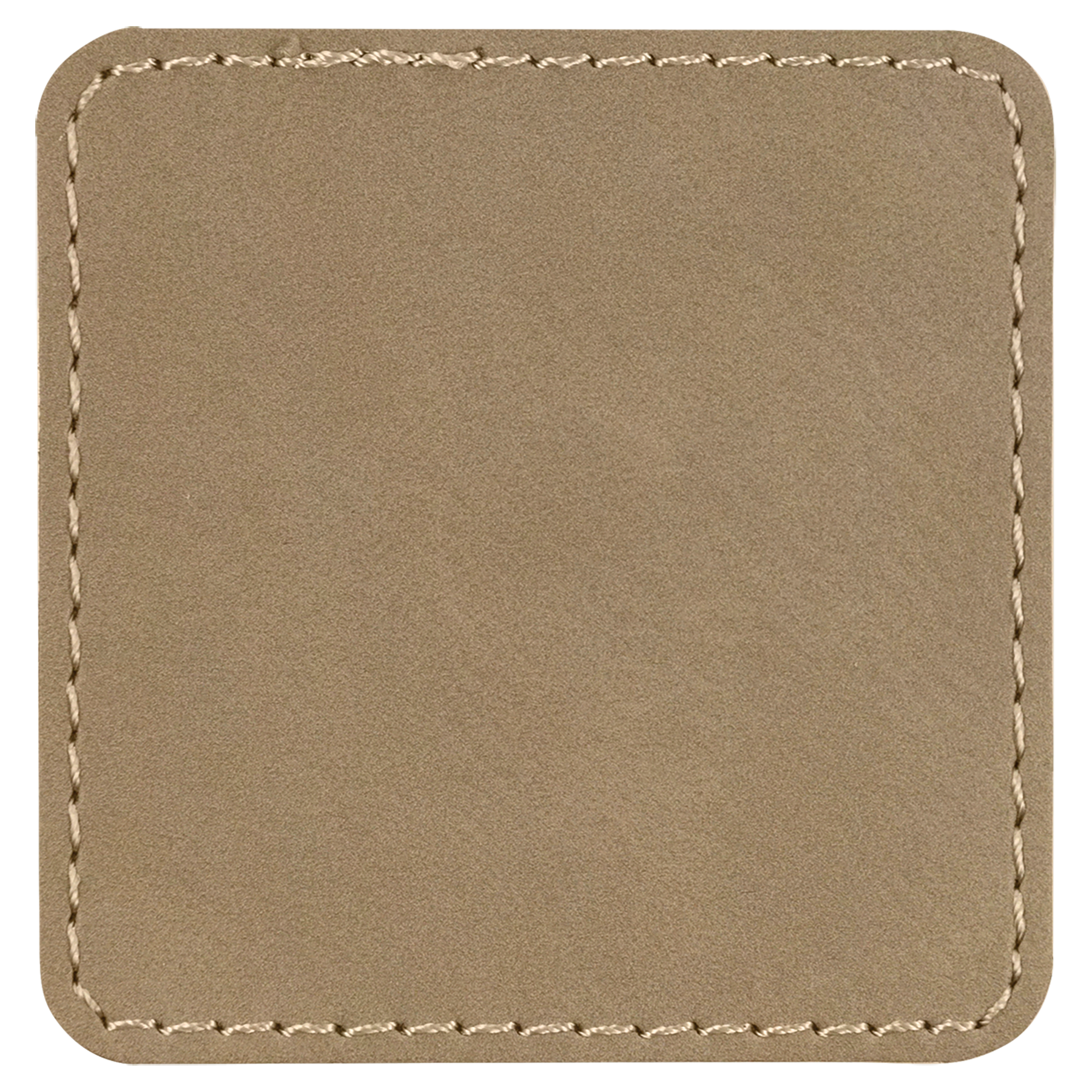 Square Light Brown Leatherette Patch with Adhesive