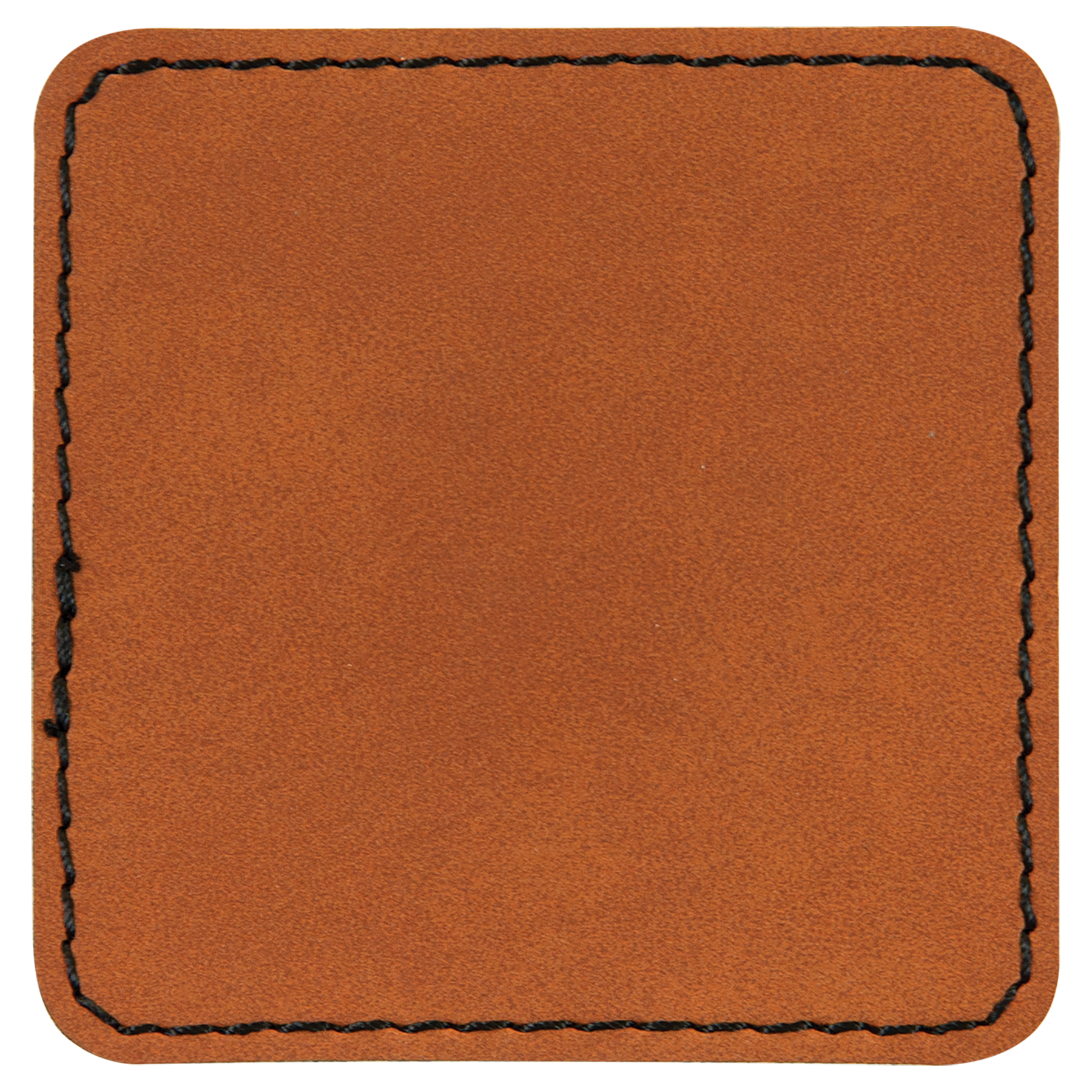 2.5" x 2.5" Square Rawhide Leatherette Patch with Adhesive