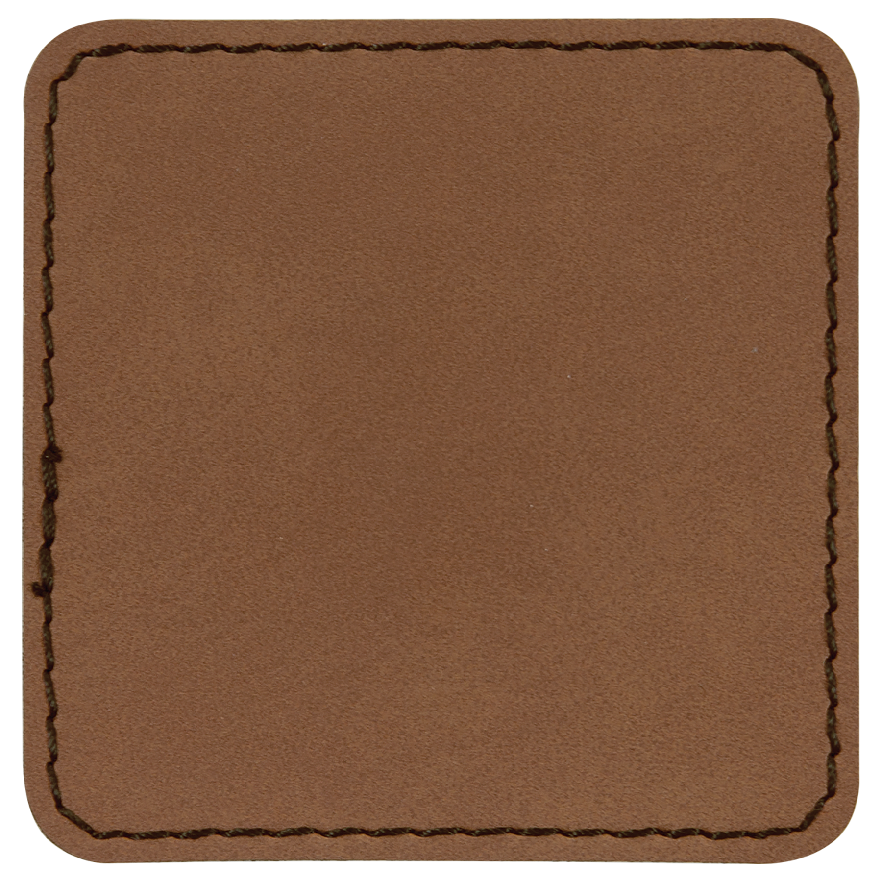 2.5" x 2.5" Dark Brown Leatherette Patch with Adhesive