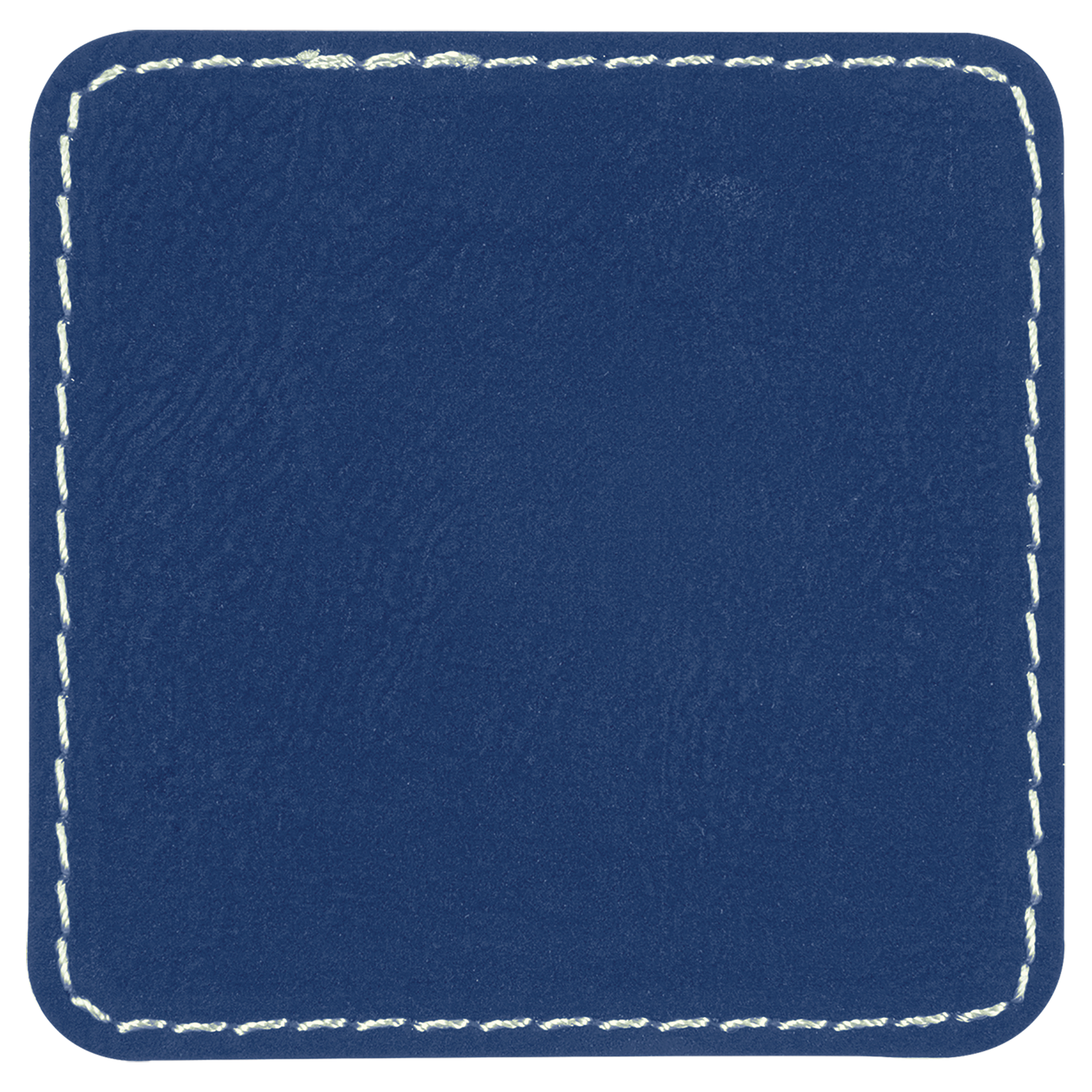 2.5" x 2.5" Blue/Silver Leatherette Patch with Adhesive