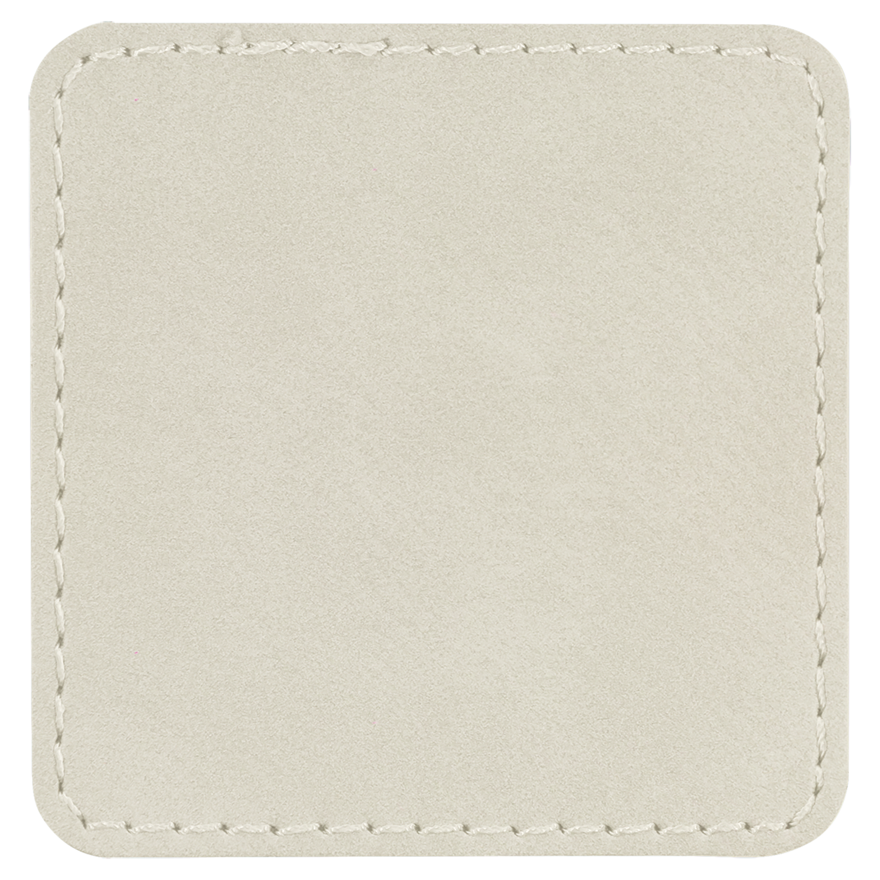 2.5" x 2.5" Square White Leatherette Patch with Adhesive
