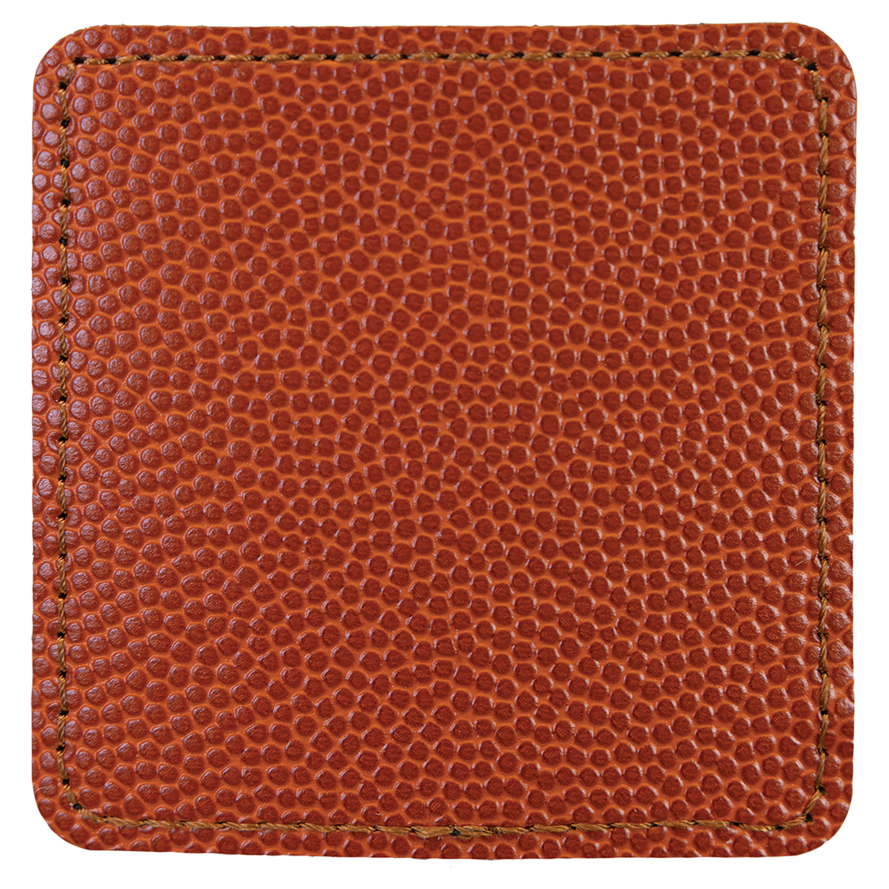 3" x 3" Square Basketball Leatherette Patch with Adhesive