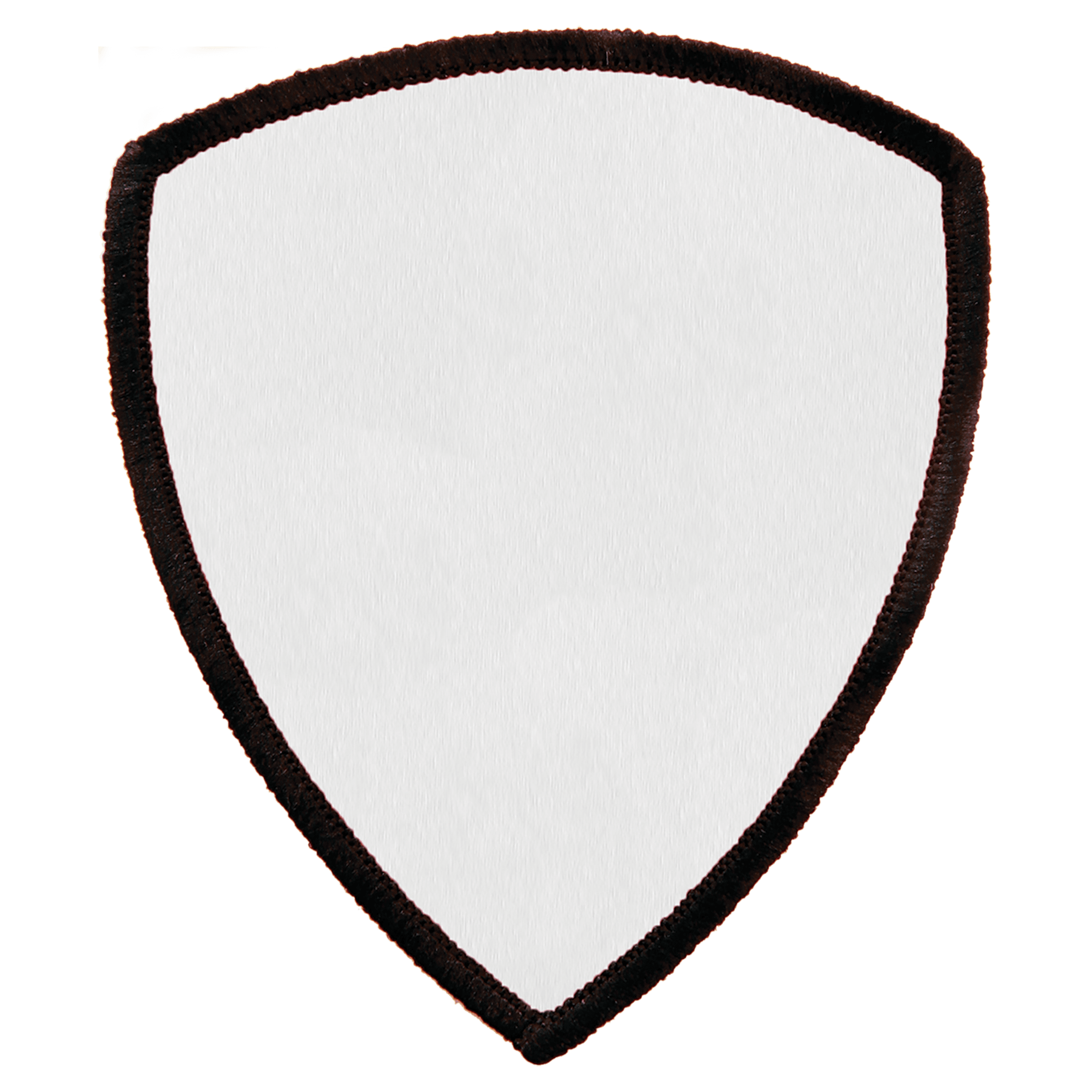 3" Shield Sublimatable Patch with Adhesive & Black Border