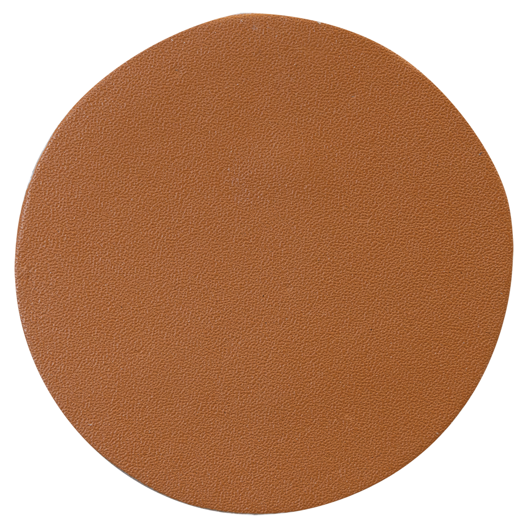 2.5" Round Caramel Genuine Leather Patch with Adhesive
