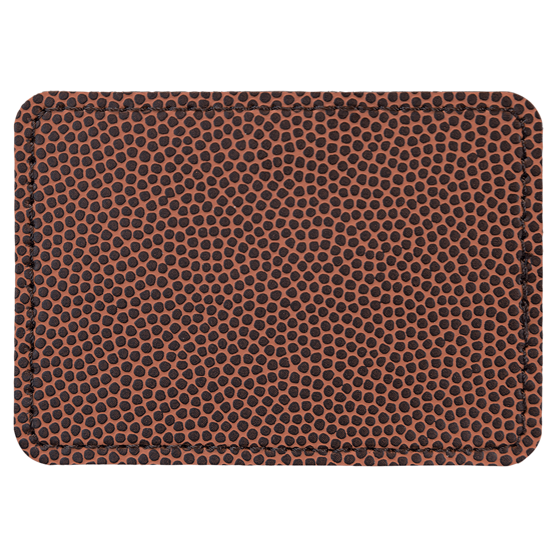 3.5" x 2.5" Rectangle Football Leatherette Patch w/Adhesive