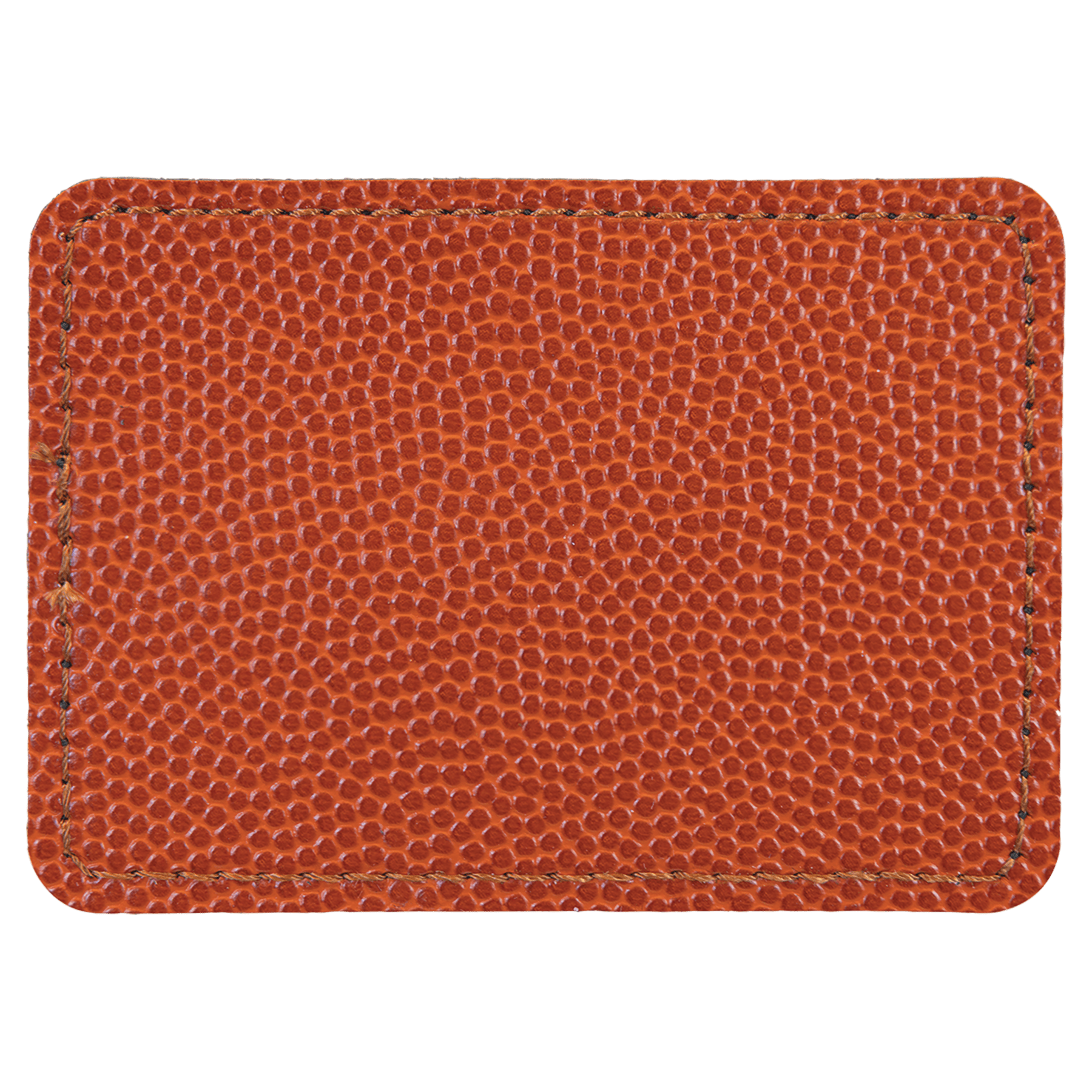 Rectangle Basketball Leatherette Patch with Adhesive