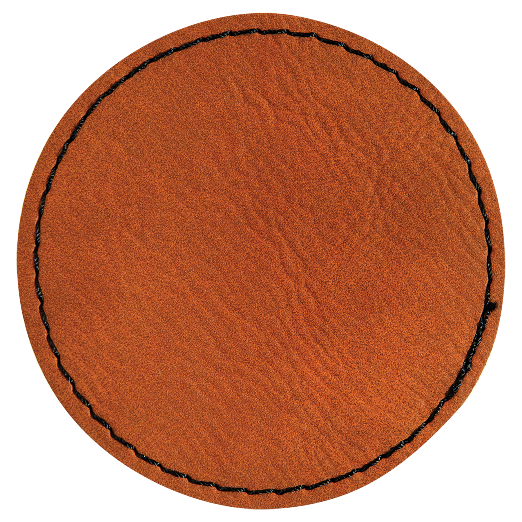 2.5" Round Rawhide Leatherette Patch with Adhesive