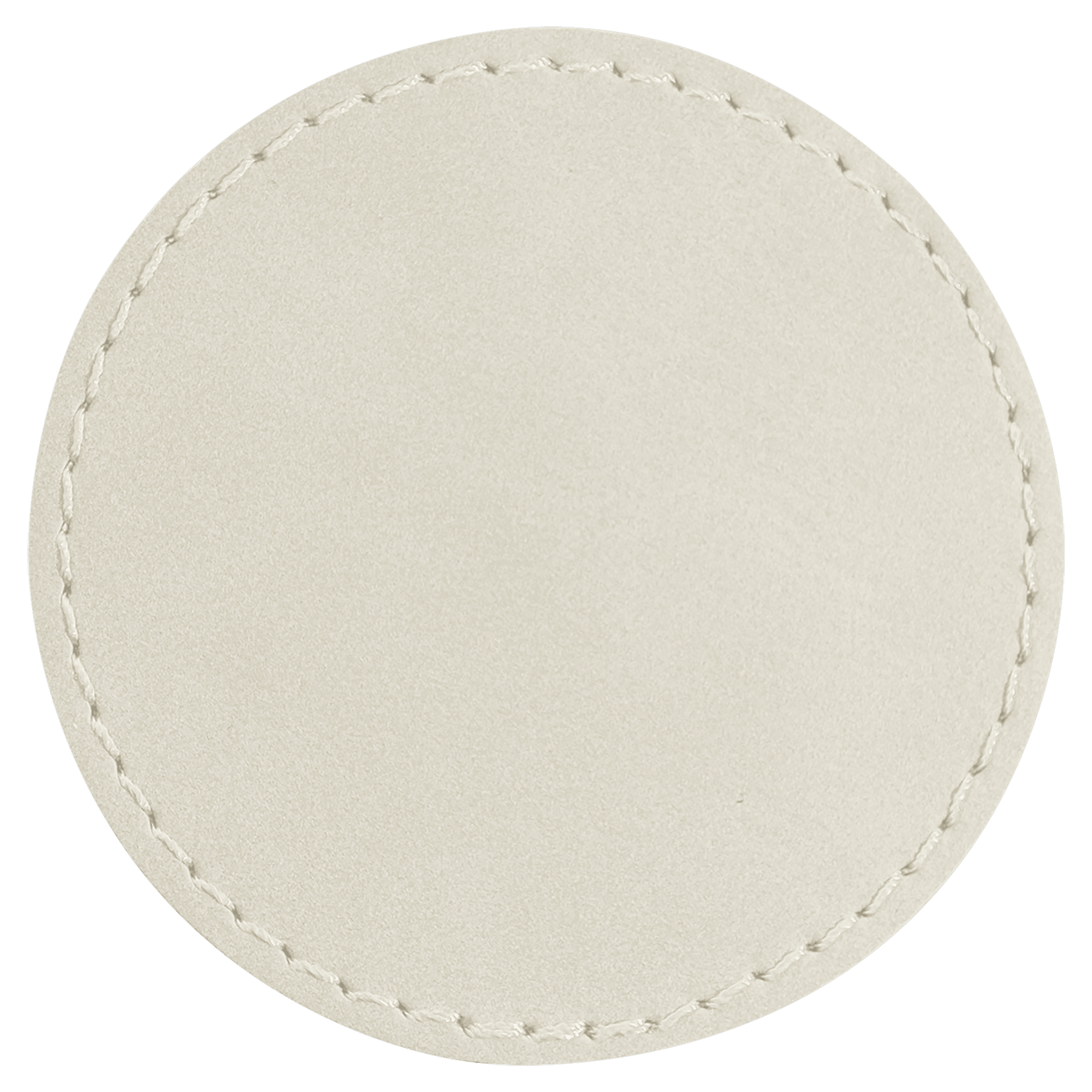 2.5" Round White Leatherette Patch with Adhesive