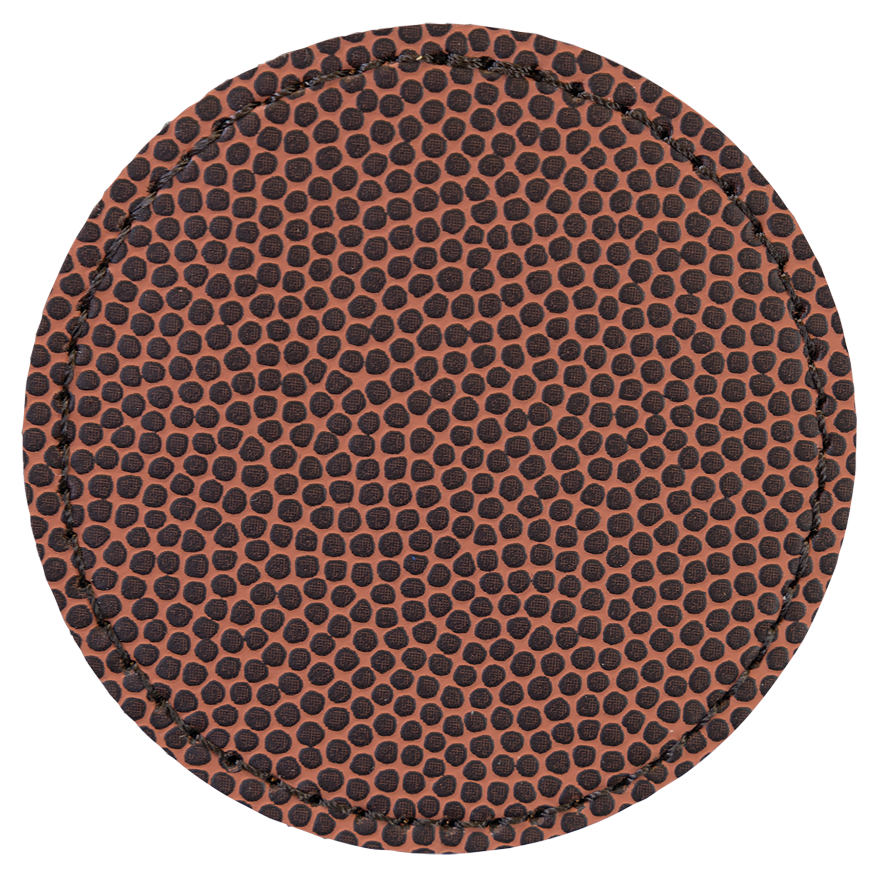 2.5" Round Football Leatherette Patch with Adhesive