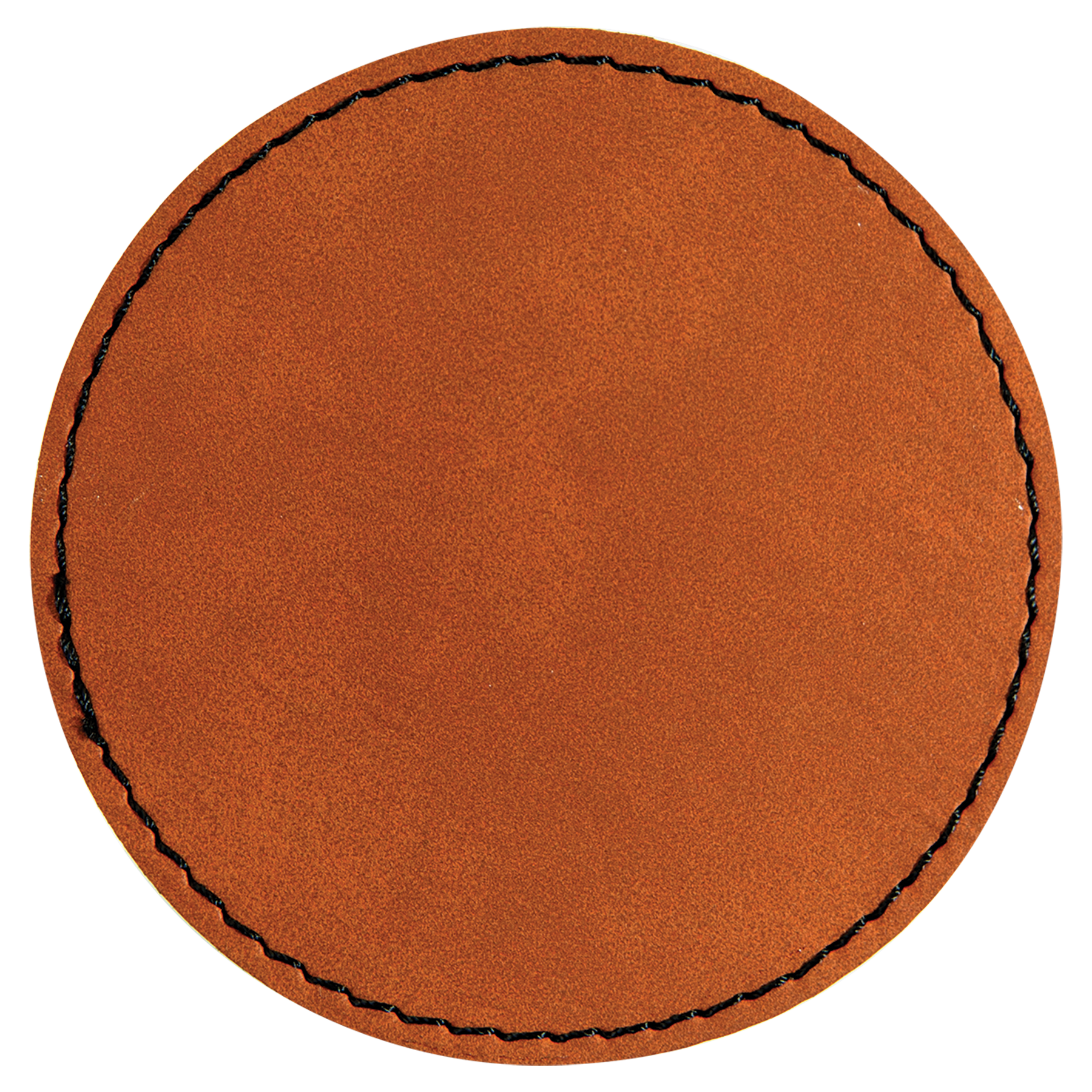 3" Round Rawhide Leatherette Patch with Adhesive