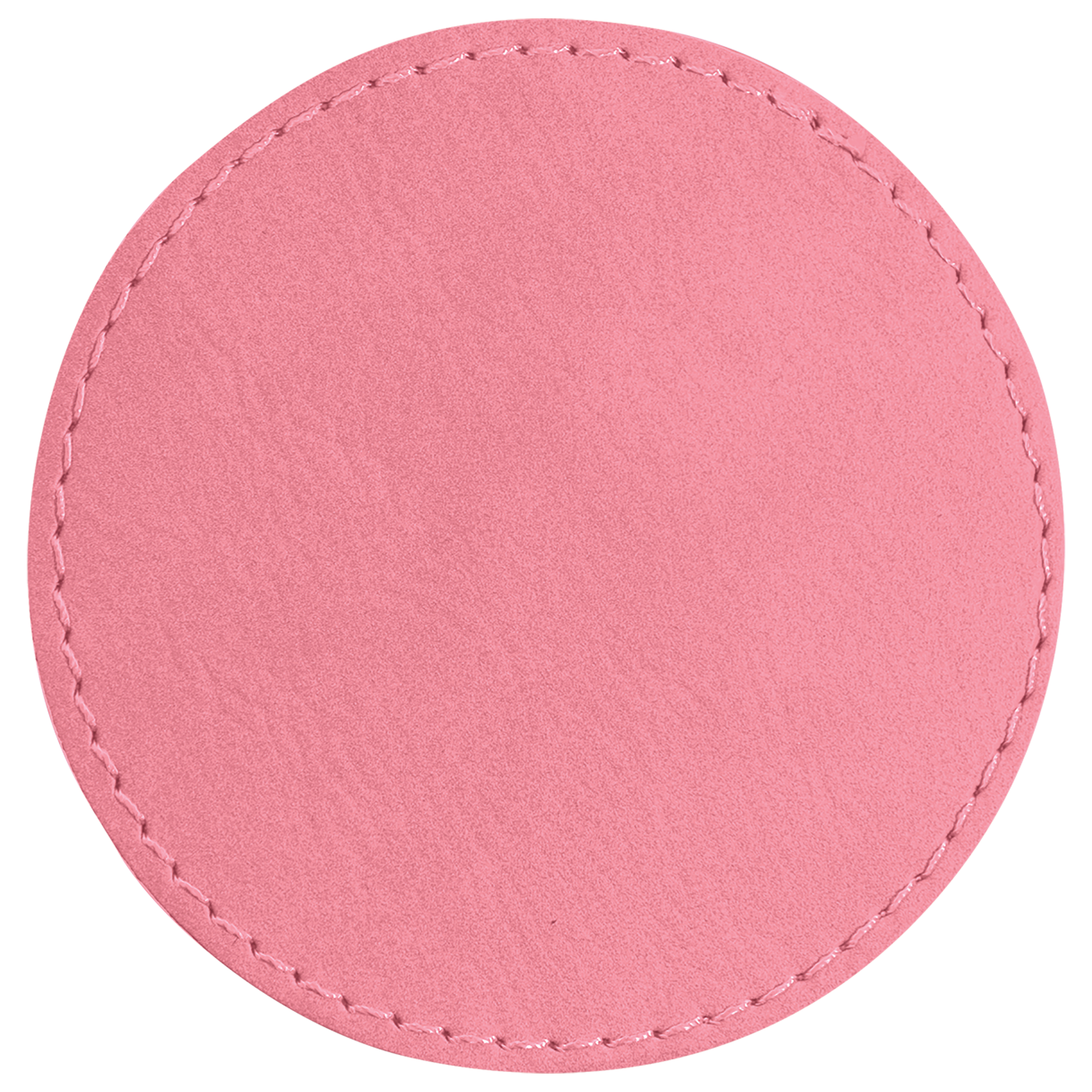 3" Round Pink Leatherette Patch with Adhesive