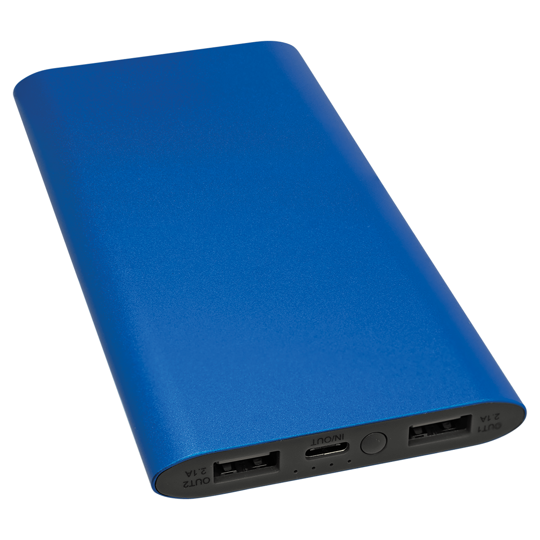 Blue 8000MAH Power Bank & Wireless Anodized Aluminum Charger