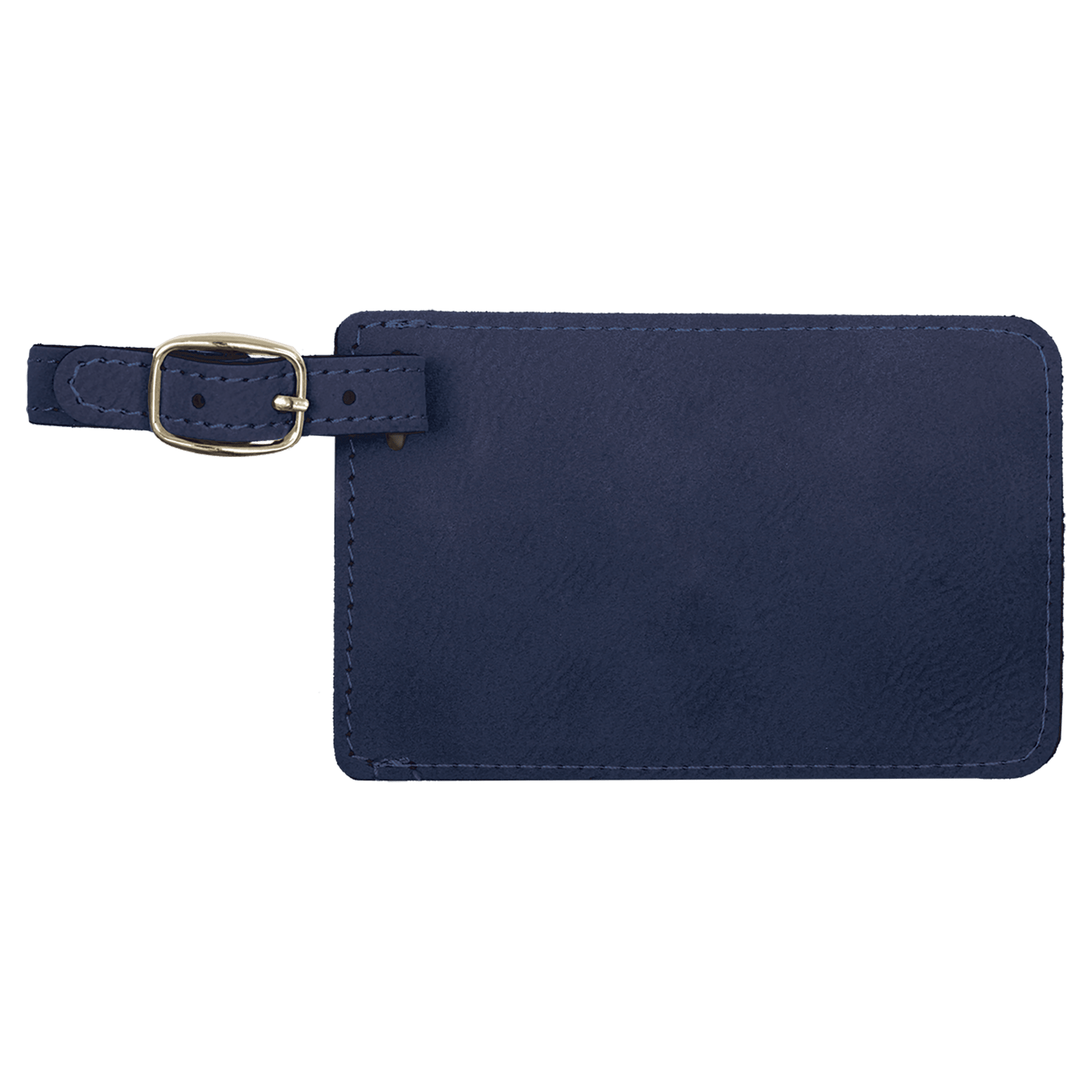 4.25" x 2.75" Blue/Black Leatherette Luggage Tag