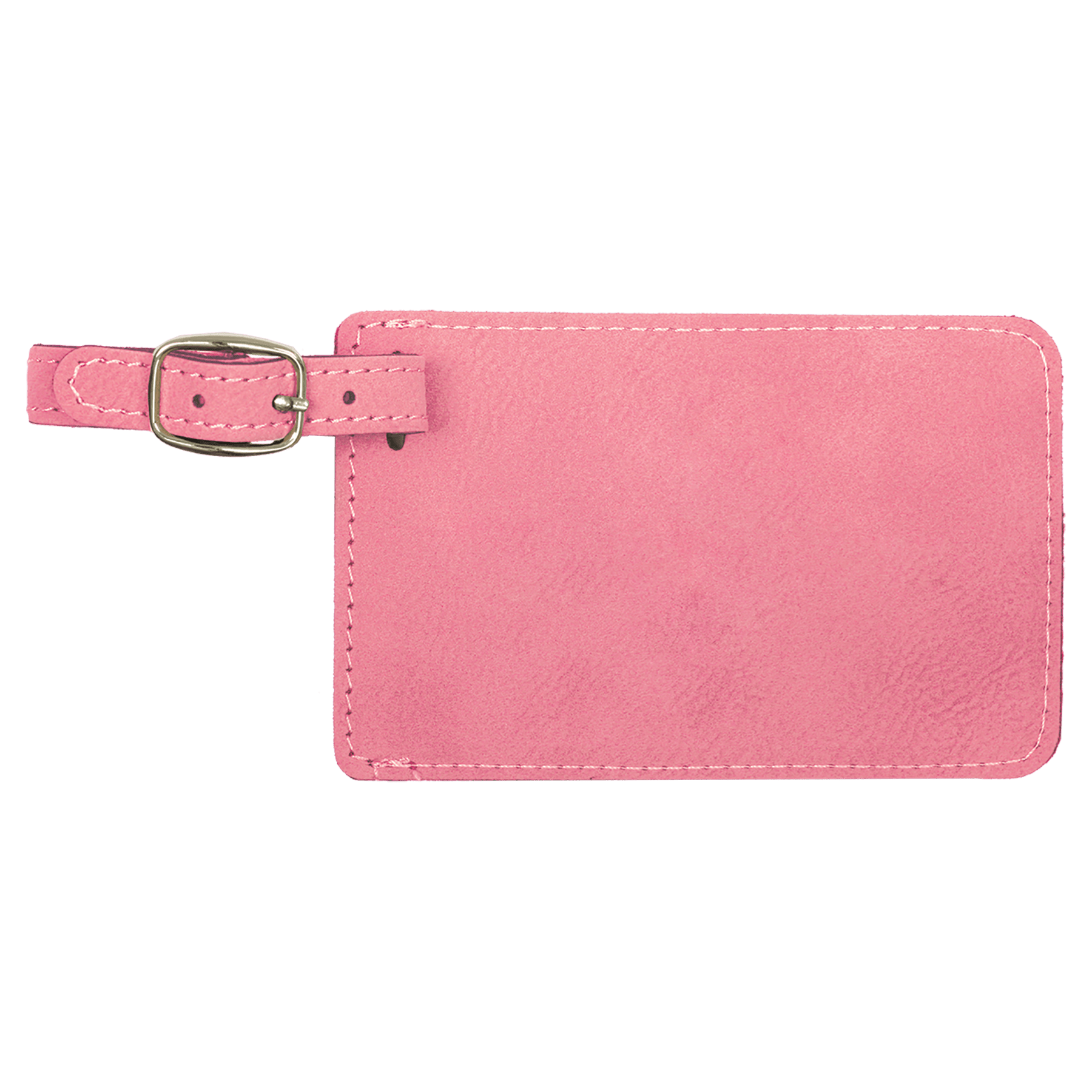 4.25" x 2.75" Pink Leatherette Luggage Tag