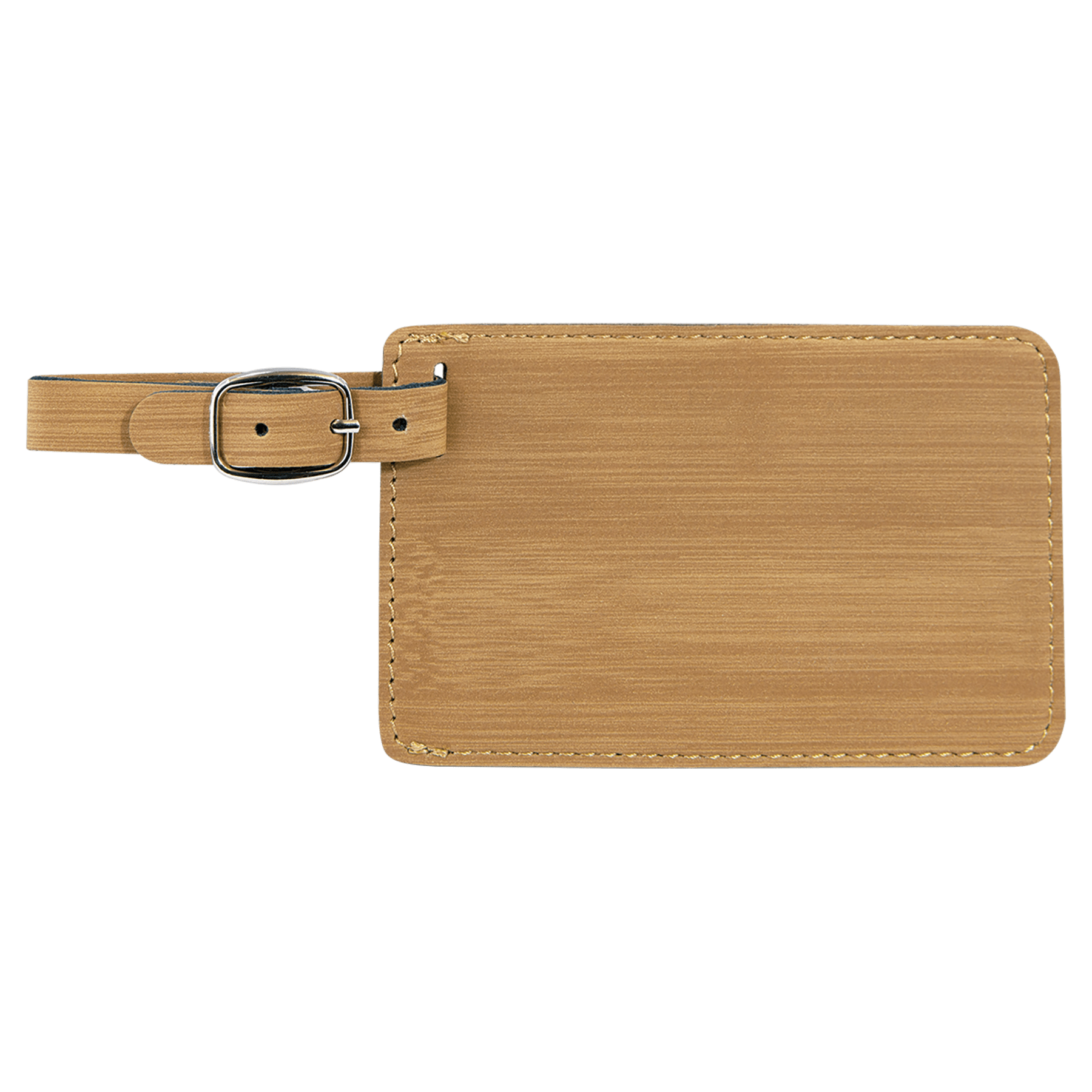 4.25" x 2.75" Bamboo Leatherette Luggage Tag