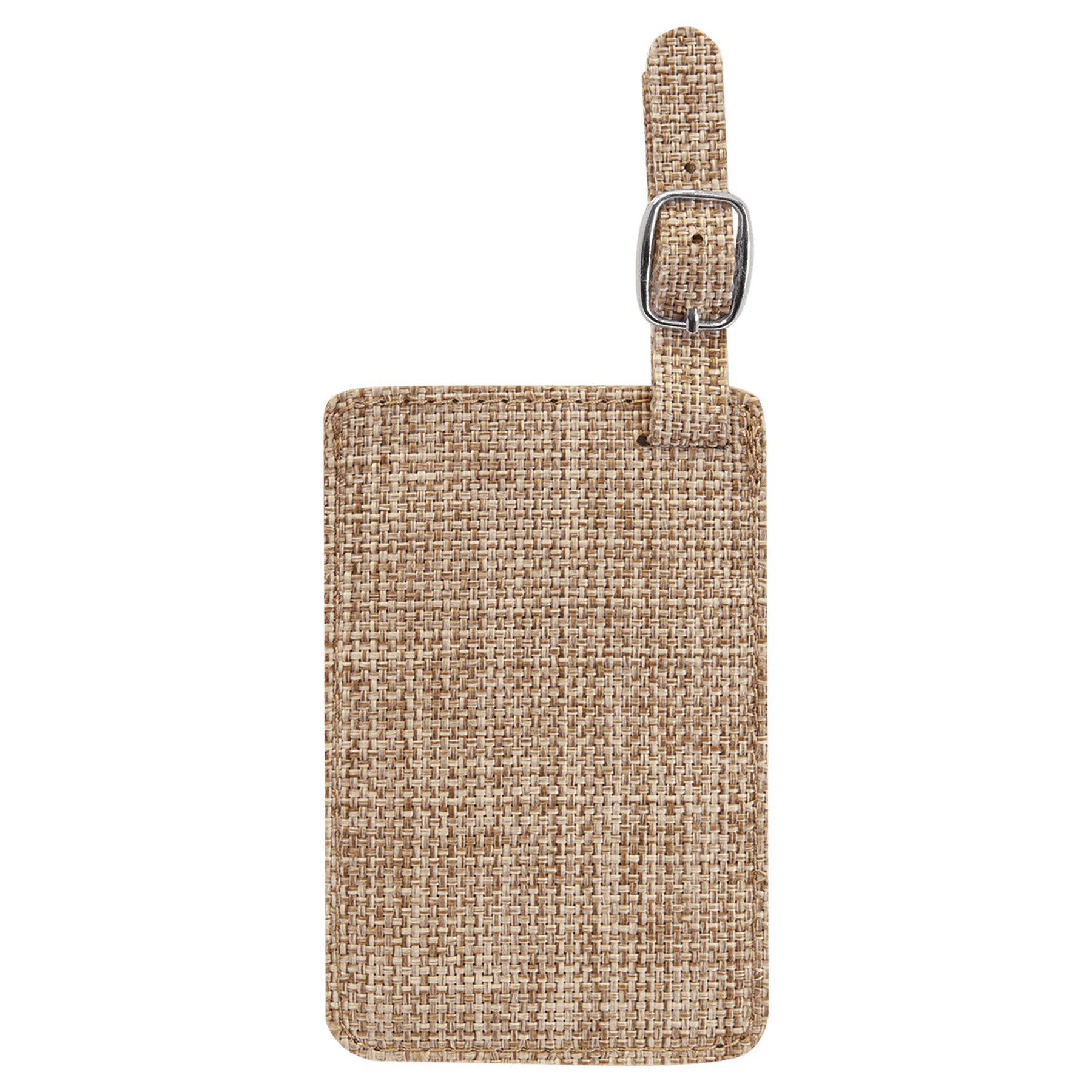 4.25" x 2.75" Sublimatable Burlap Luggage Tag