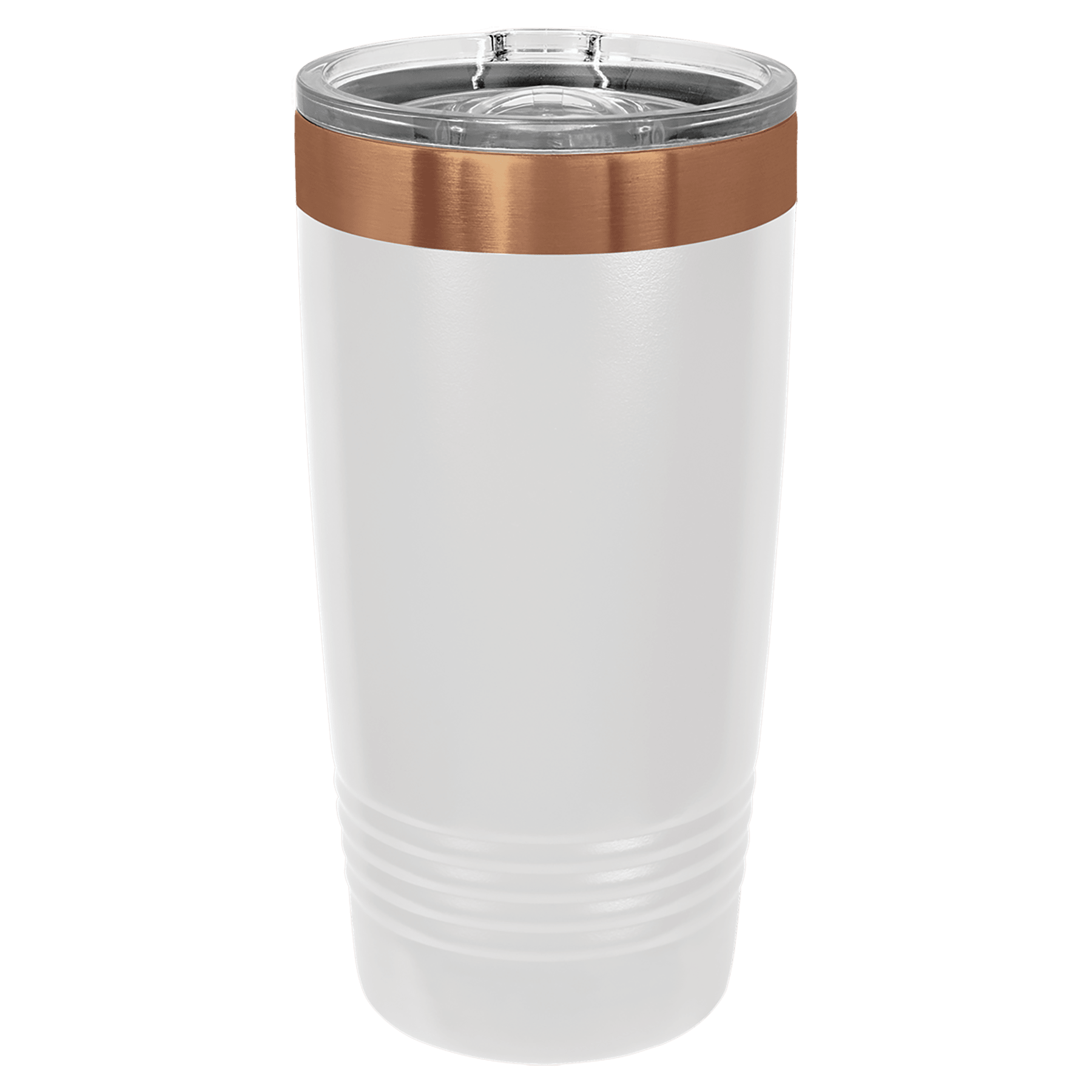 PC 20 oz. White/Rose Gold ION-Plated Ringneck Tumbler