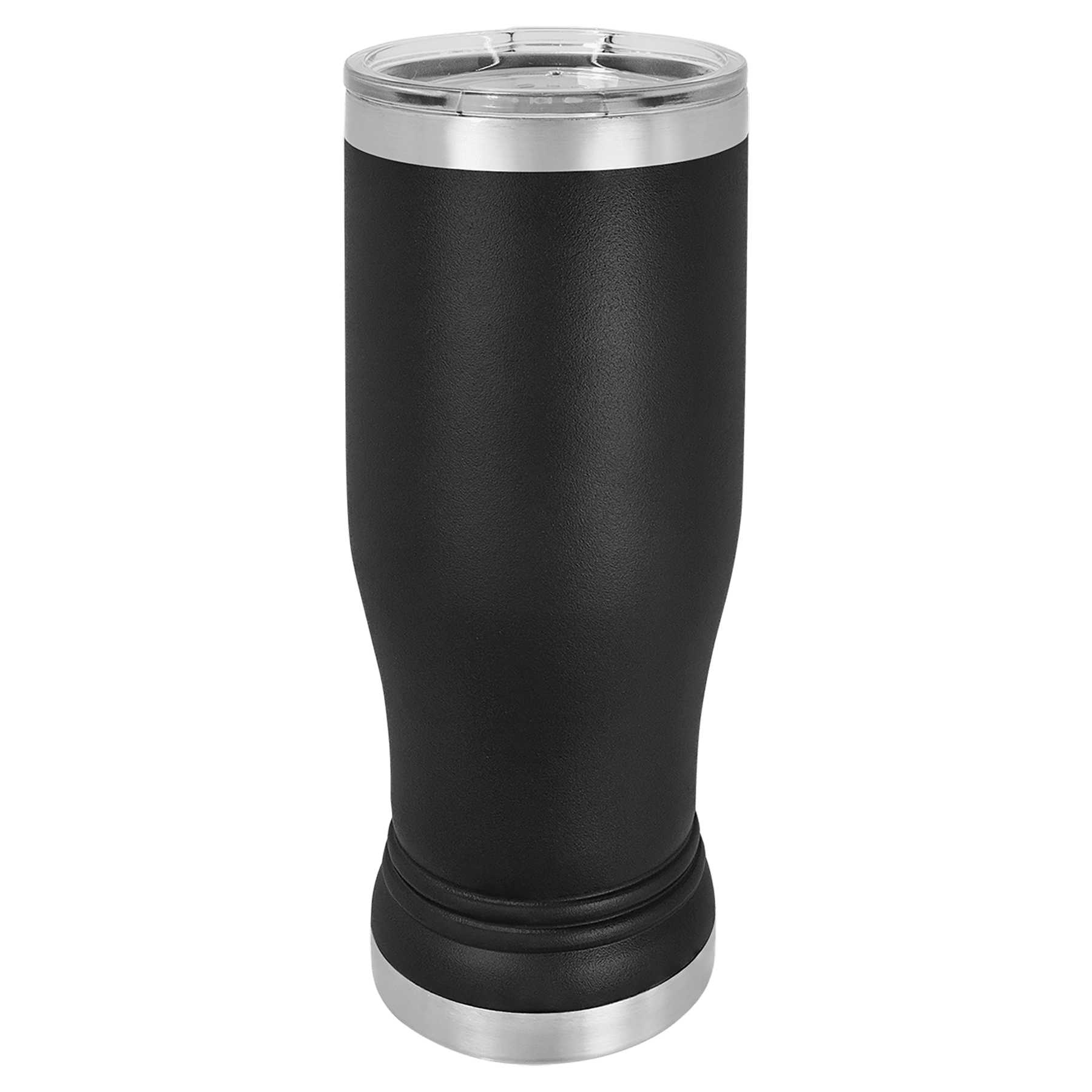 Black 14 oz. Polar Camel Pilsner with Clear Lid