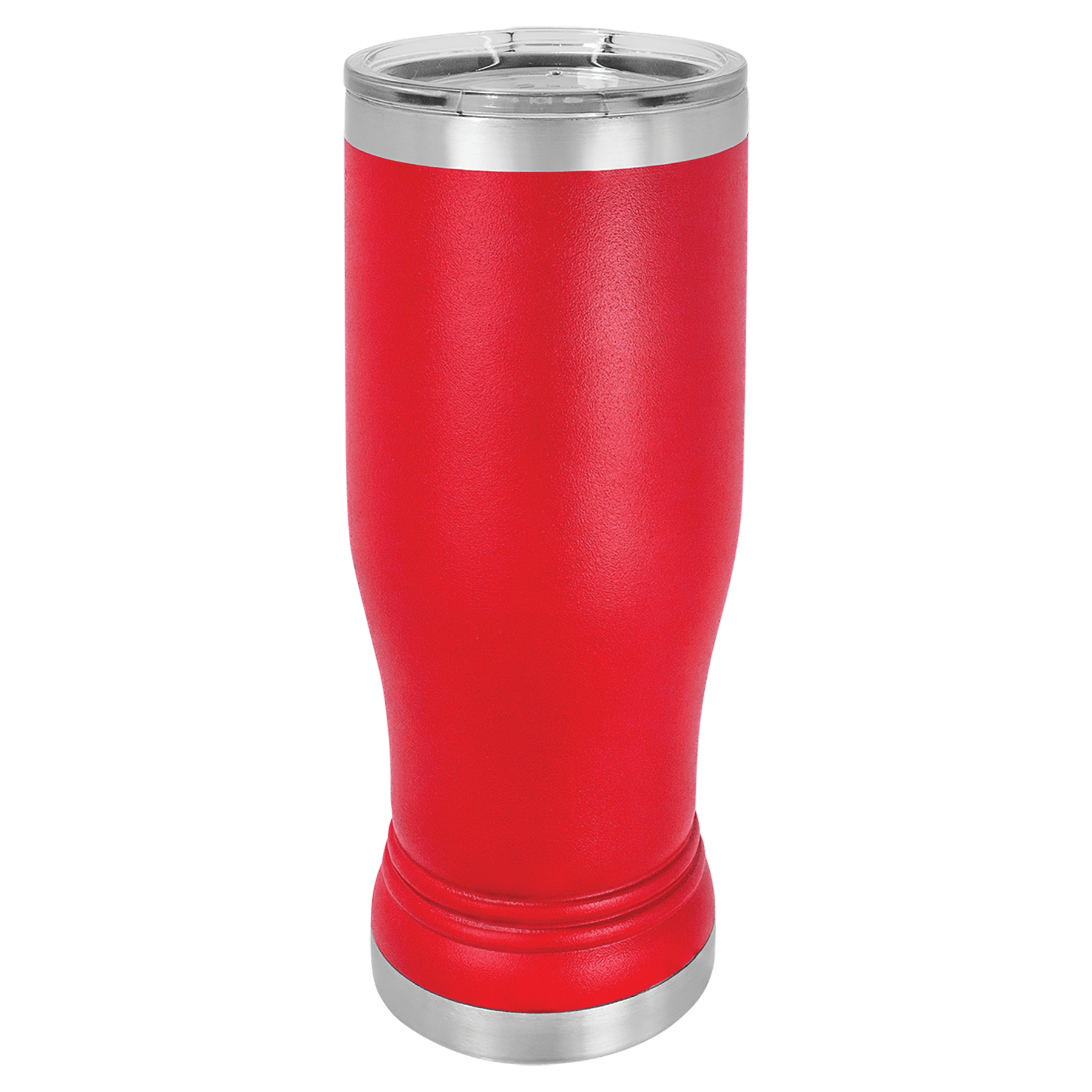 Red 14 oz. Polar Camel Pilsner with Clear Lid