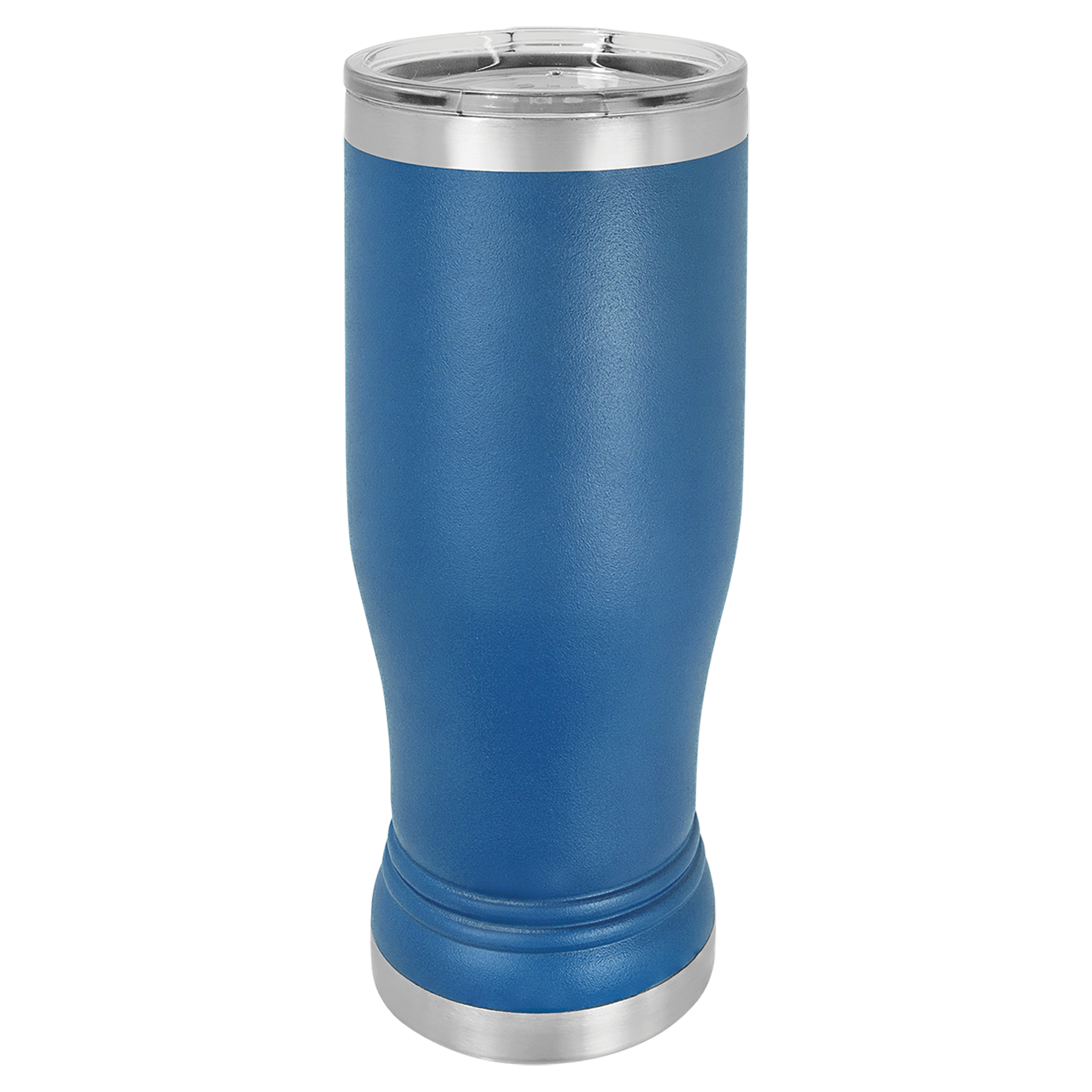 Royal Blue 14 oz. Polar Camel Pilsner with Clear Lid