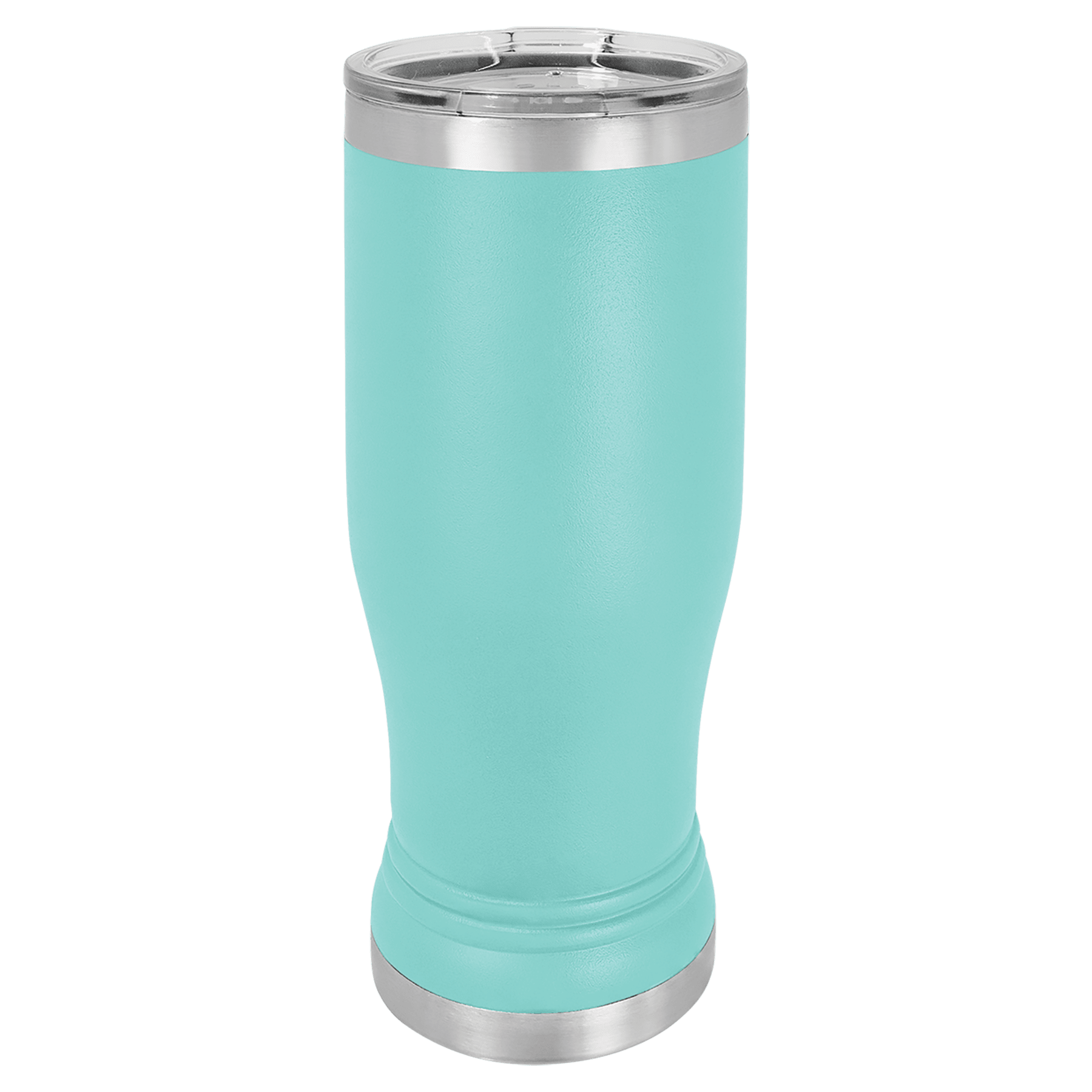 Teal 14 oz. Polar Camel Pilsner with Clear Lid