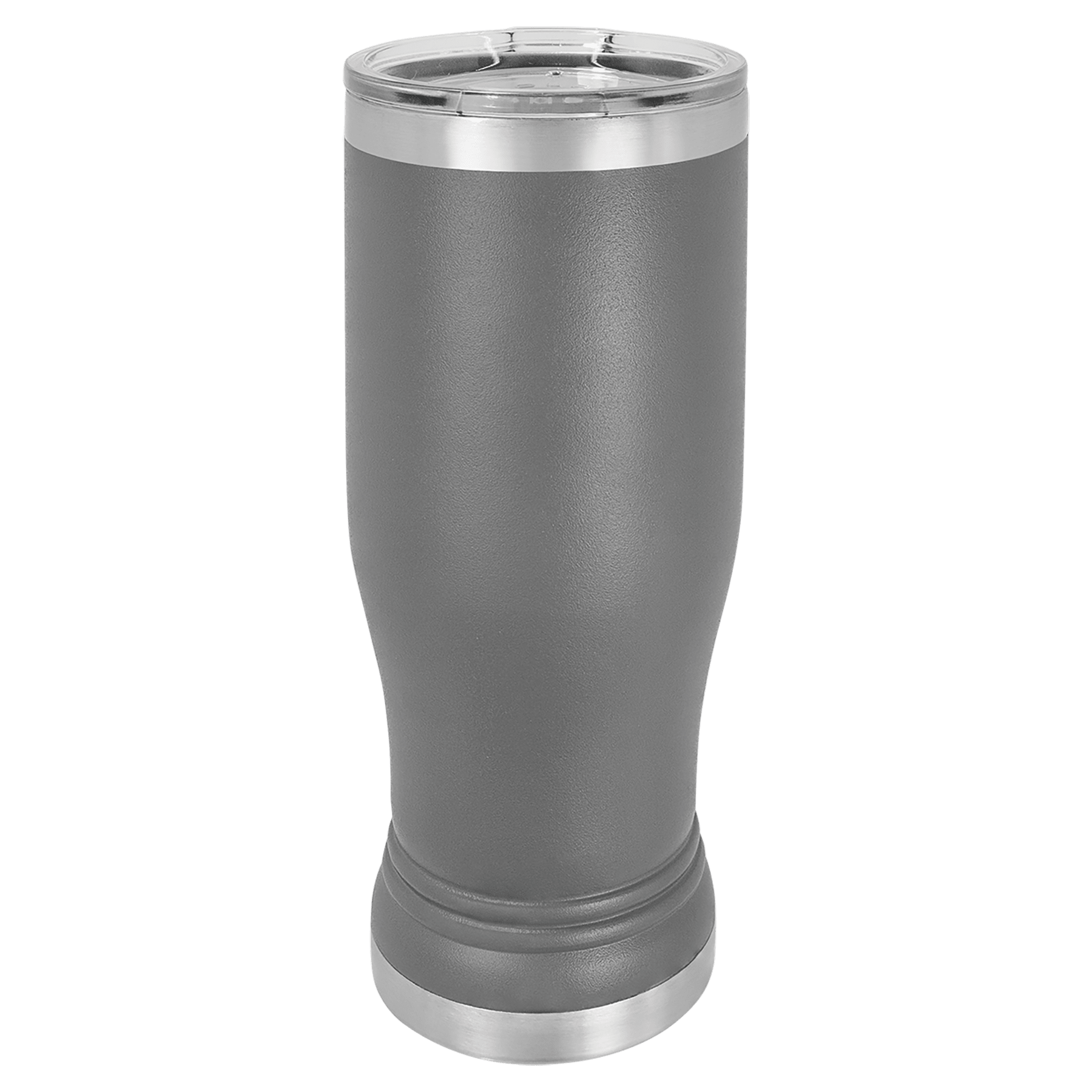 Polar Camel Dark Gray 14 oz. Pilsner with Clear Lid
