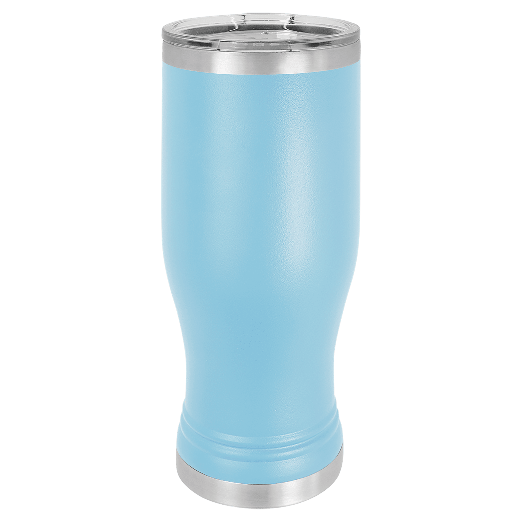 Polar Camel Light Blue 20 oz. Pilsner with Clear Lid
