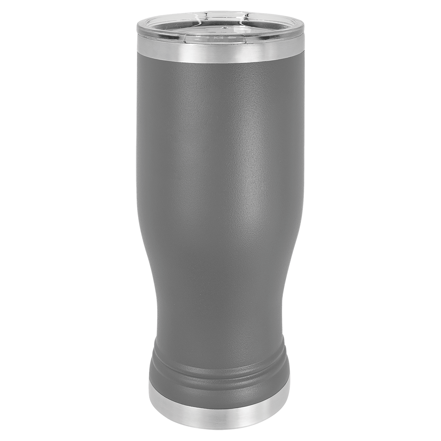 Polar Camel Dark Gray 20 oz. Pilsner with Clear Lid