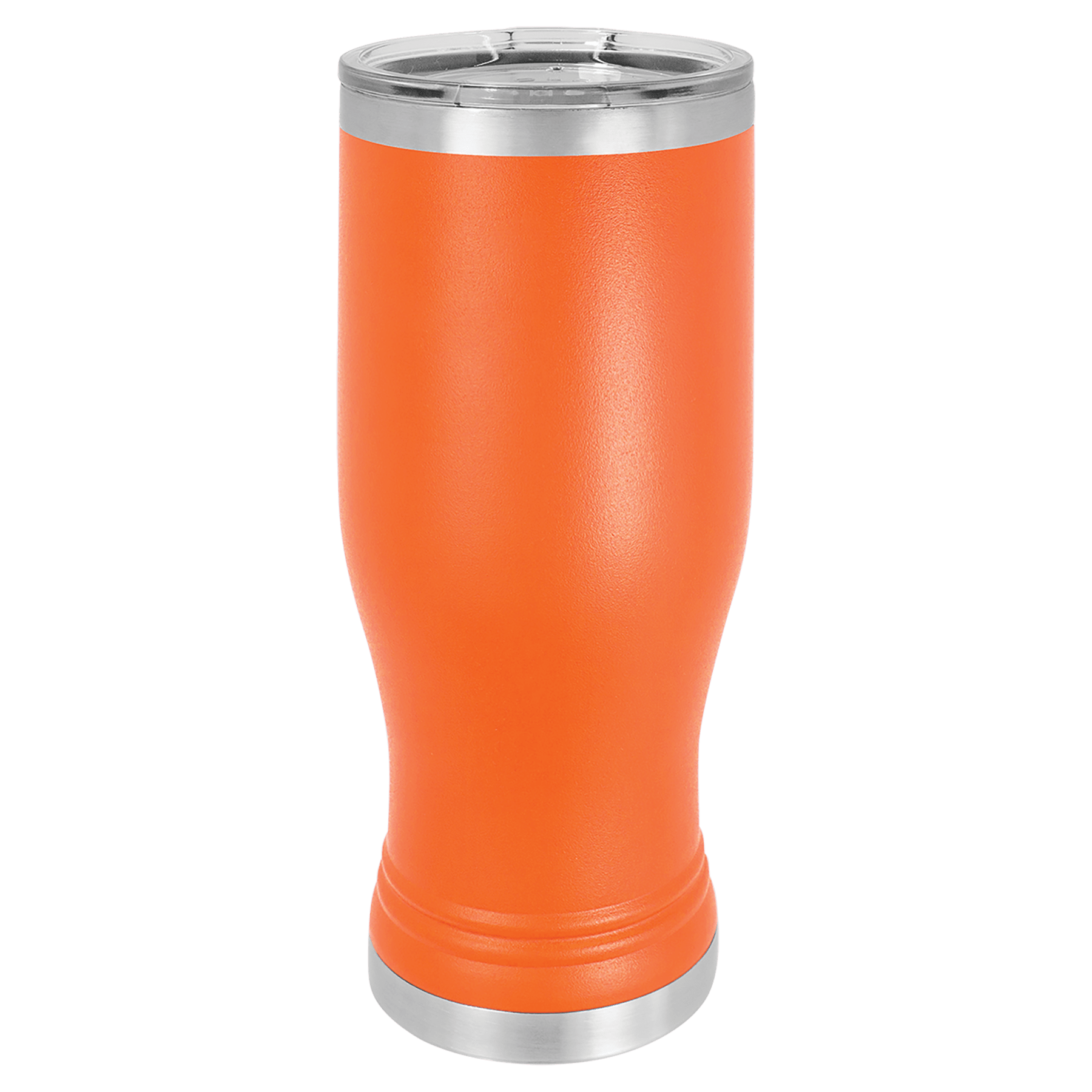 Polar Camel Orange 20 oz. Pilsner with Clear Lid