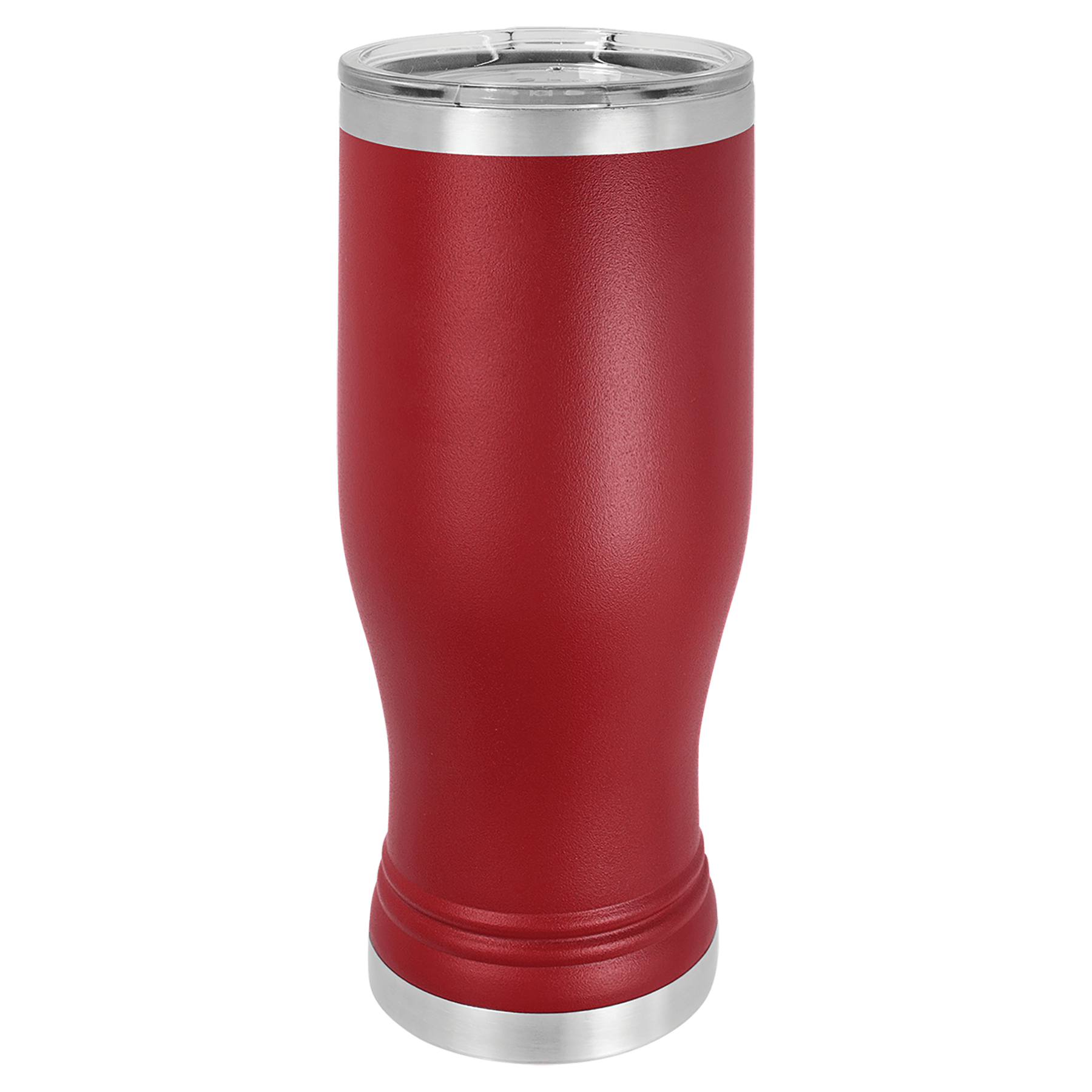 Polar Camel Maroon 20 oz. Pilsner with Clear Lid