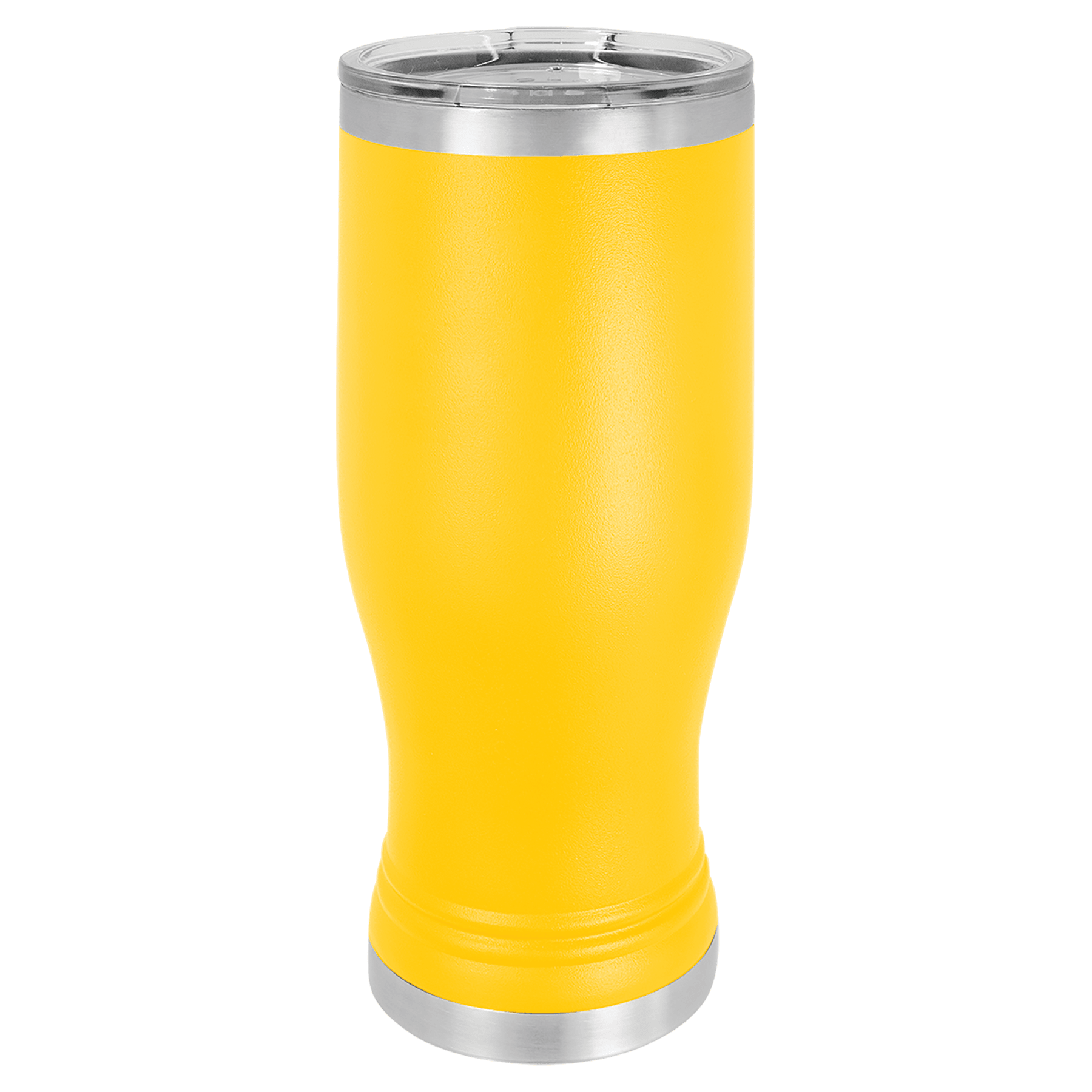 Polar Camel Yellow 20 oz. Pilsner with Clear Lid