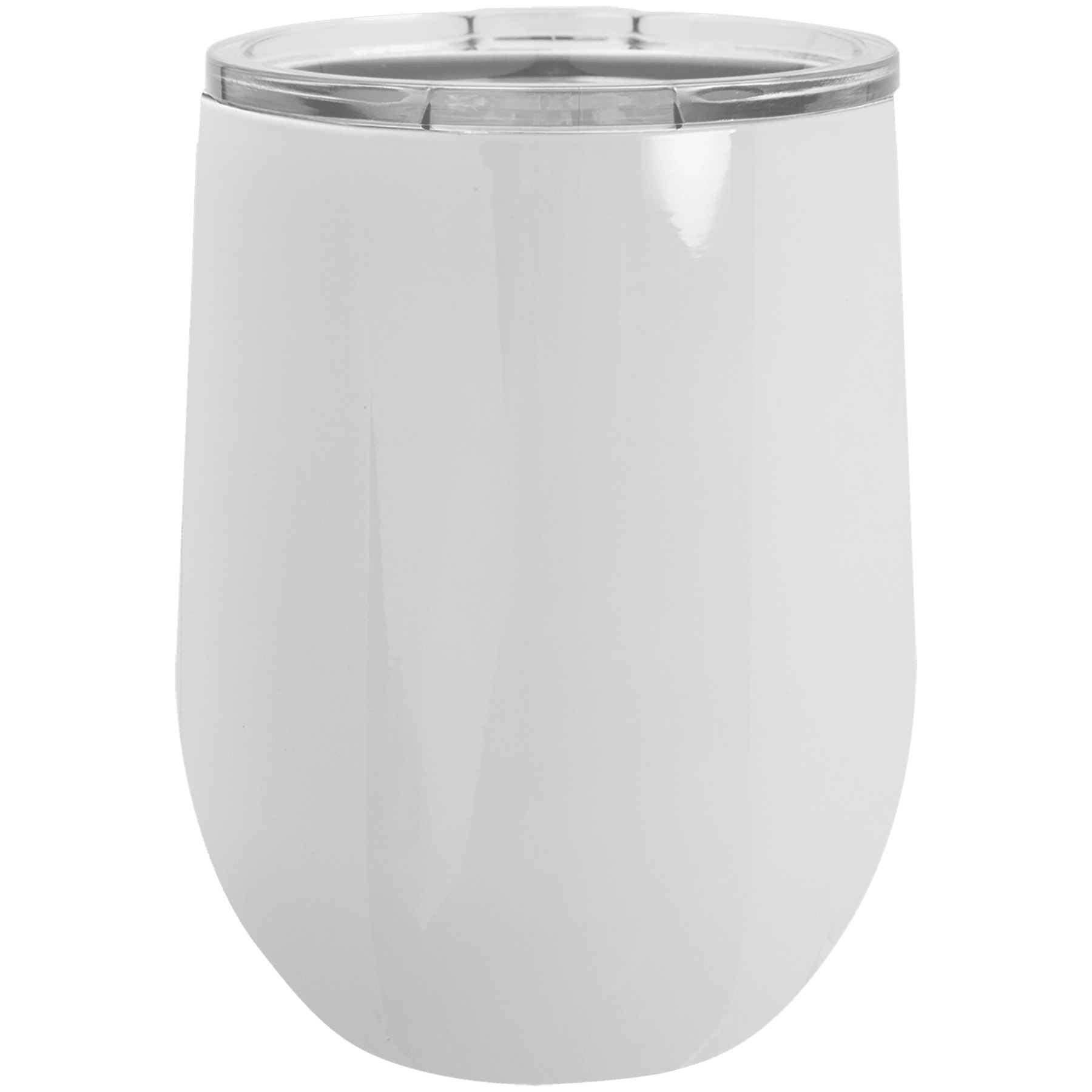 White 12 oz. Polar Camel Stemless Wine Tumbler w/ Lid